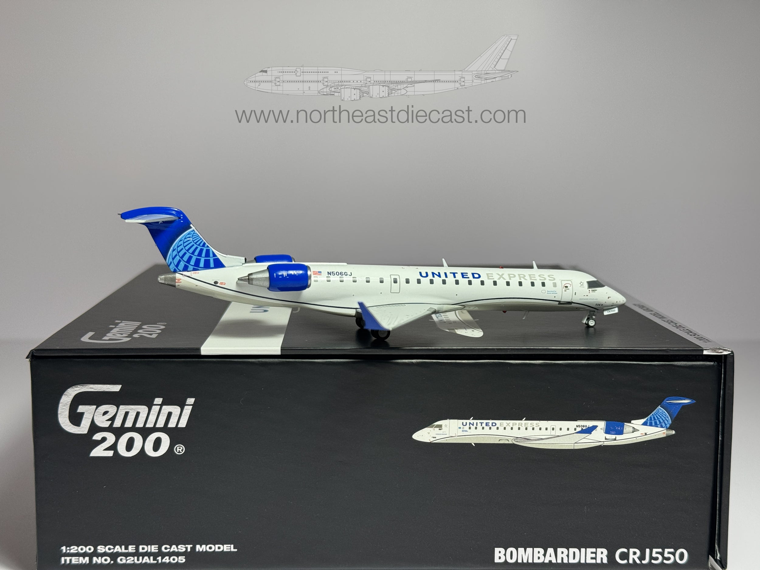 United Connection Bombardier CRJ550 1:200 Gemini Jets N506GJ (G2UAL1405)
