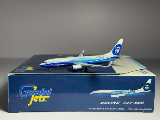 Gemini Jets 1:400 Alaska Airlines Boeing 737-800 N512AS Demonstrator hybrid GJASA893