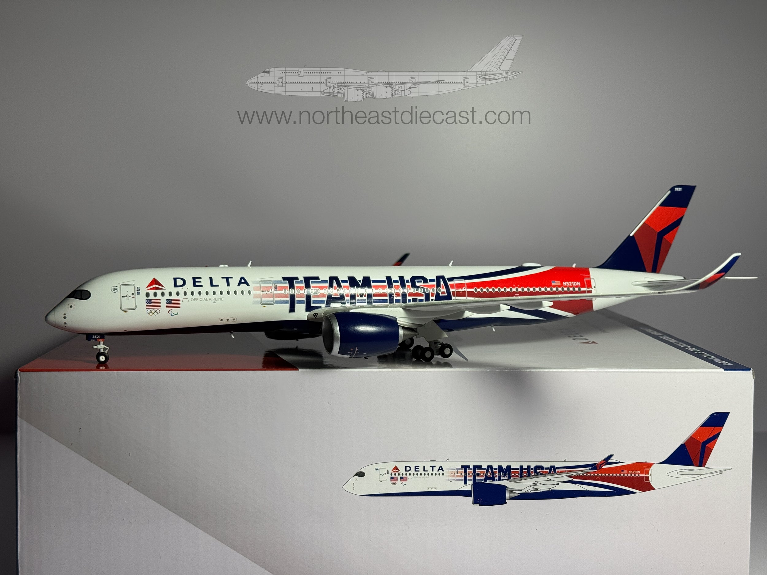 Delta Air Lines Airbus A350-900 1:200 Gemini Jets N521DN (G2DAL1288)
