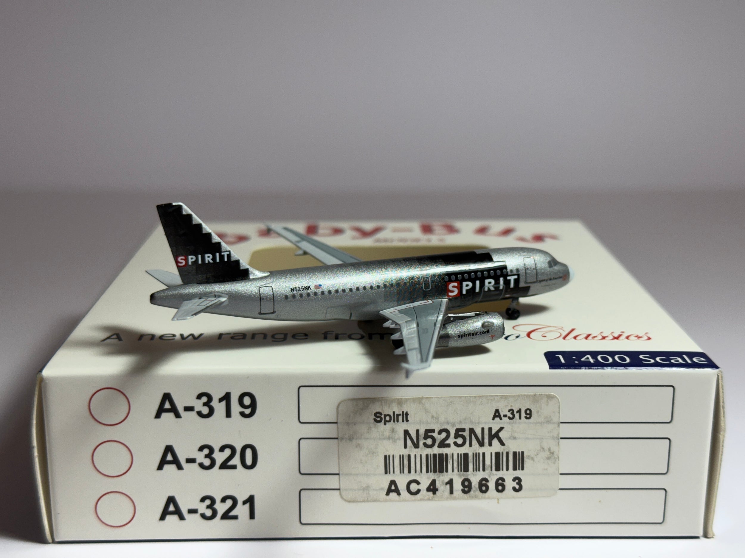 Aeroclassics 1:400 Spirit Airlines Airbus A319 N525NK old colors AC419663