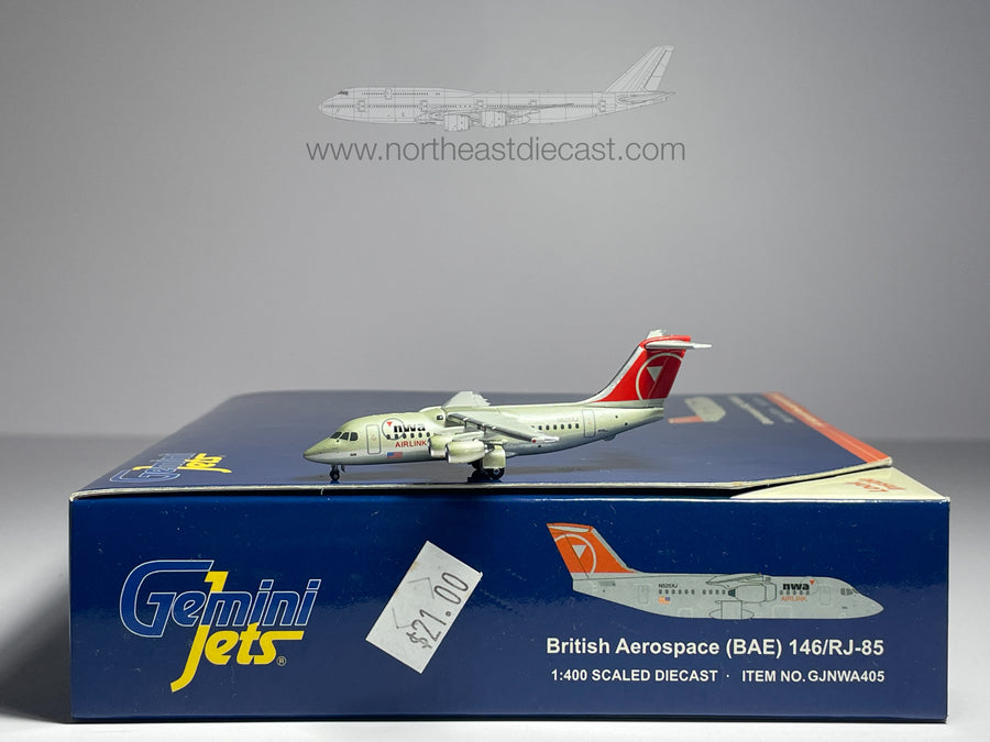 Northwest Airlink Avro RJ85 1:400 Gemini Jets N525XJ (GJNWA405)