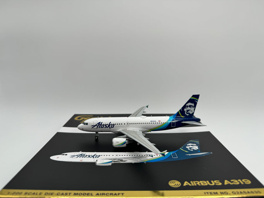 Gemini Jets 1:200 Alaska Airlines Airbus A319 N530VA current colors G2ASA830