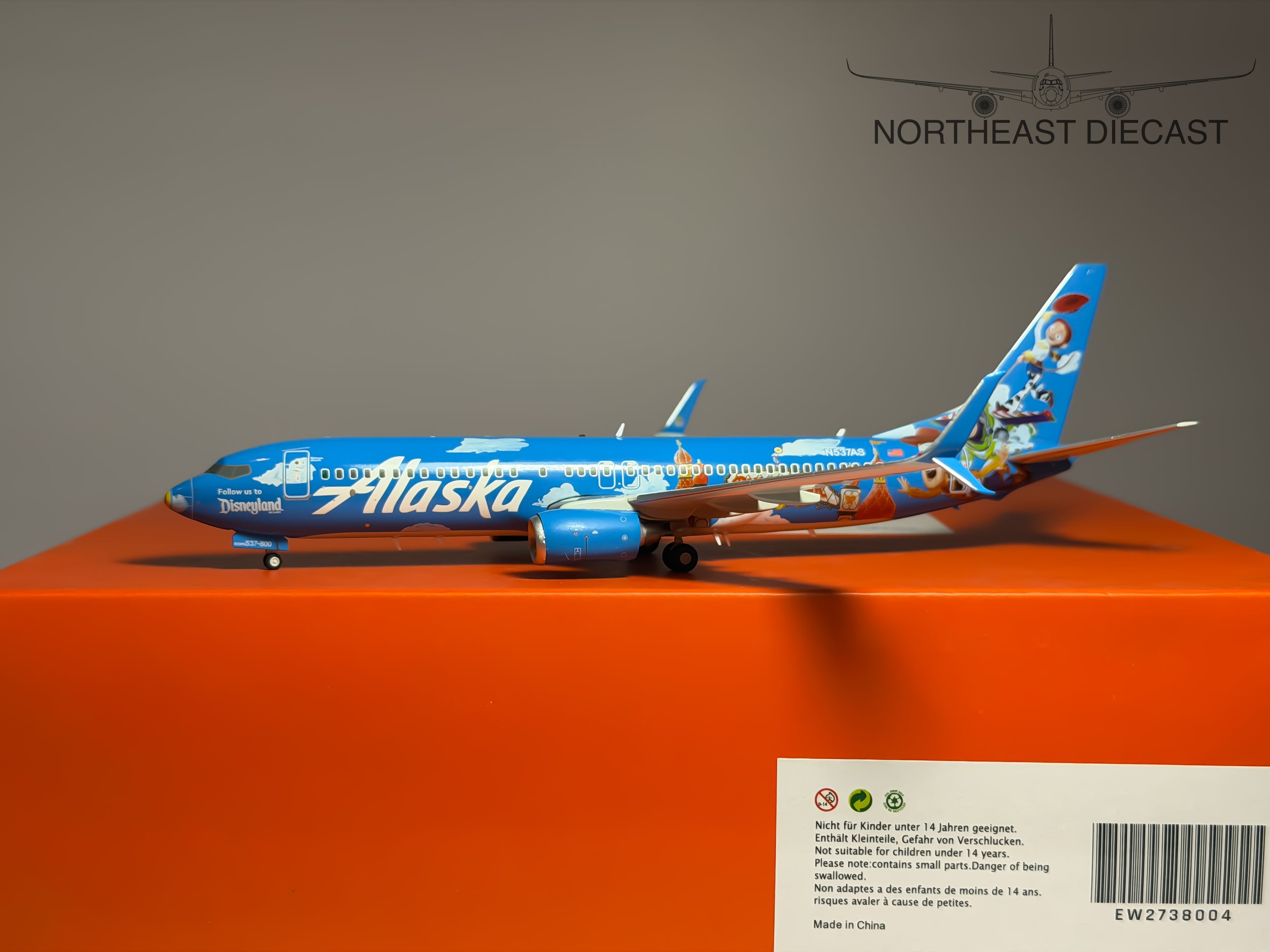 Alaska Airlines Boeing 737-800 1:200 JC Wings N537AS (EW2738004)
