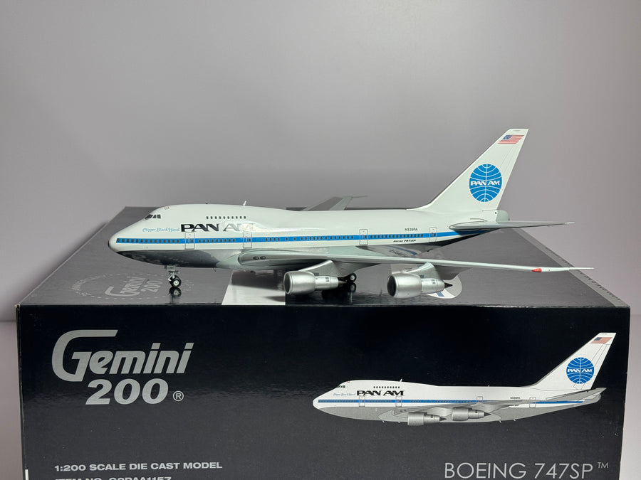 Gemini Jets 1:200 Pan American Boeing 747SP N539PA Clipper Black Hawk G2PAA1157