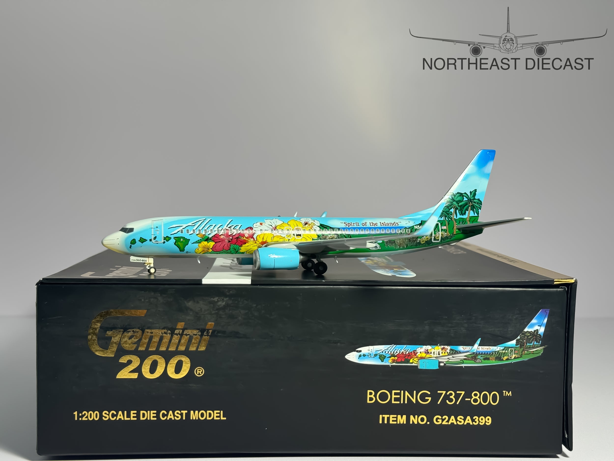 Alaska Airlines Boeing 737-800 1:200 Gemini Jets N560AS (G2ASA399)