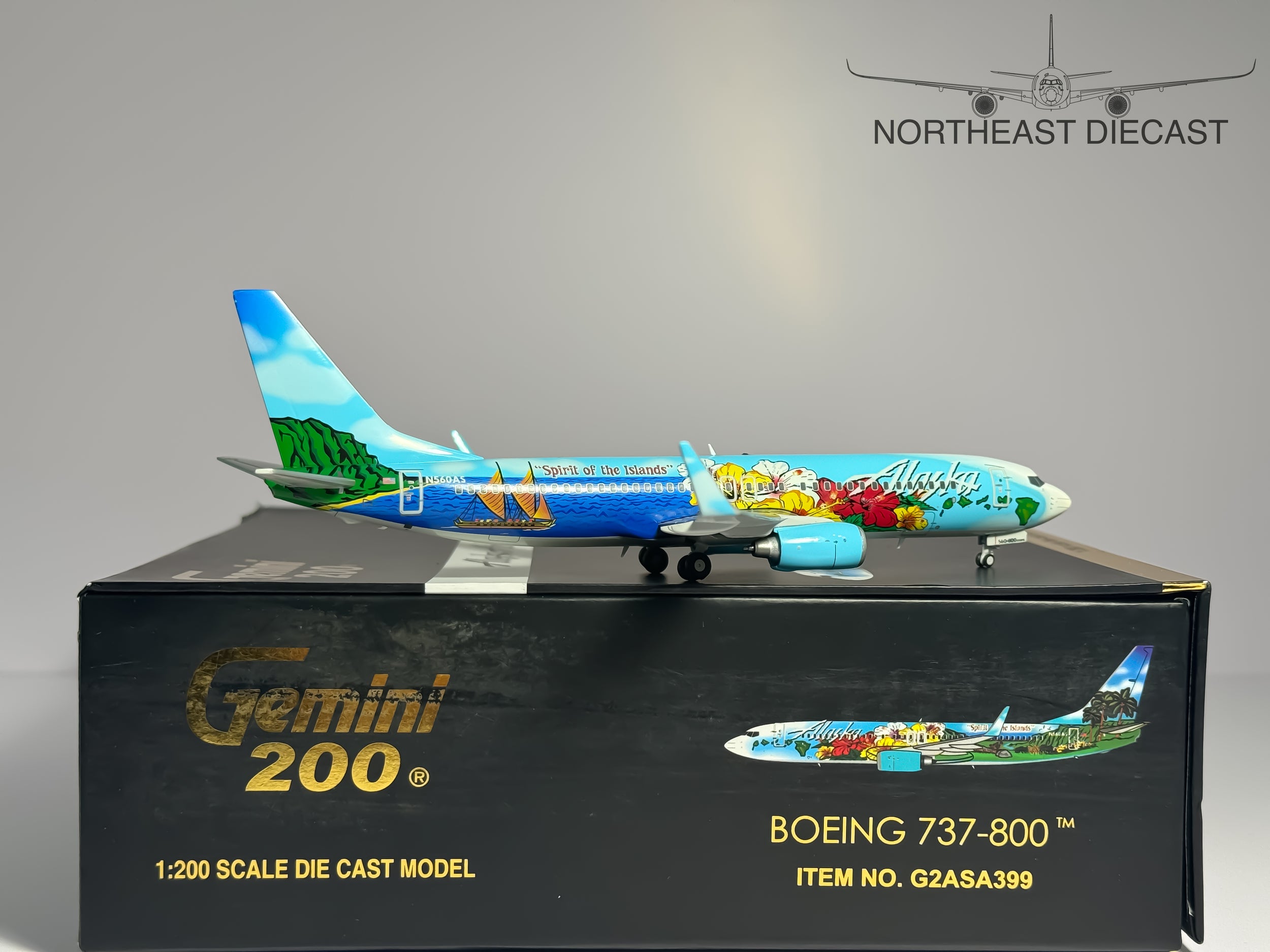 Alaska Airlines Boeing 737-800 1:200 Gemini Jets N560AS (G2ASA399)