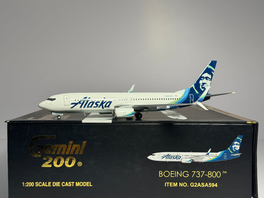 Gemini Jets 1:200 Alaska Airlines Boeing 737-800 N563AS current scheme G2ASA594