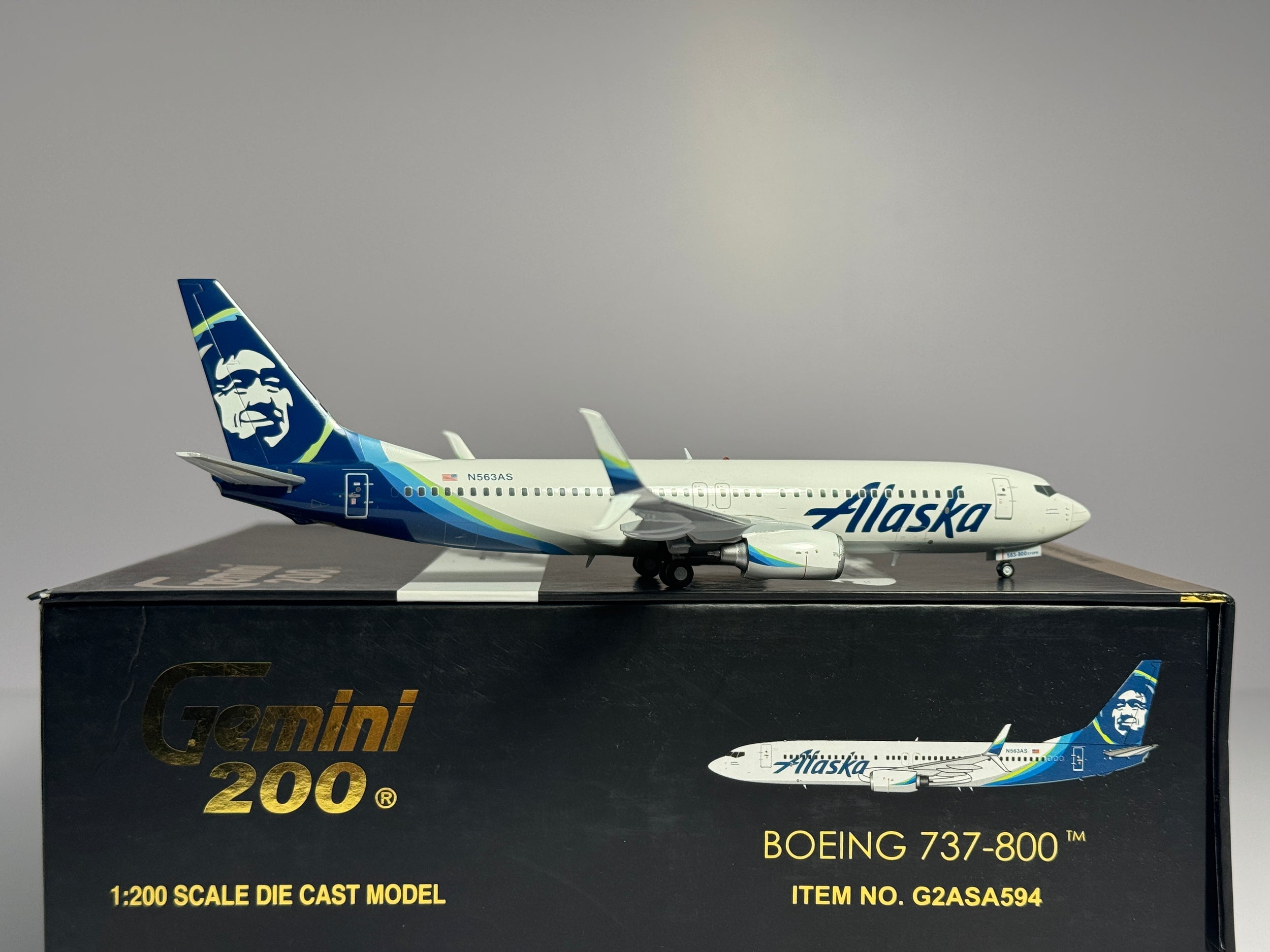 Gemini Jets 1:200 Alaska Airlines Boeing 737-800 N563AS current scheme G2ASA594