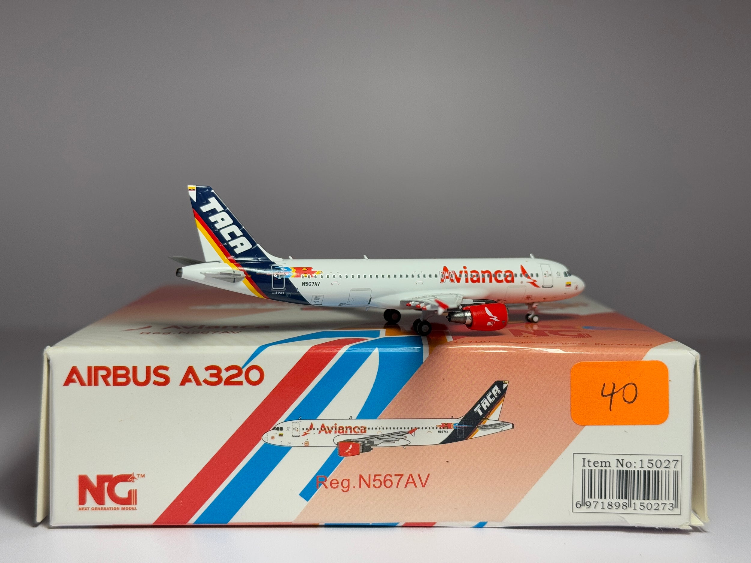 NG Models 1:400 Avianca Airbus A320-200 N567AV TACA hybrid NG15027