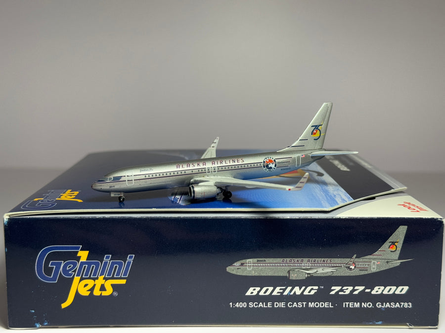 Gemini Jets 1:400 Alaska Airlines Boeing 737-800 N569AS 75th Anniversary GJASA783