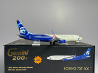 Gemini Jets 1:200 Alaska Airlines Boeing 737-800 N570AS Honoring Those Who Serve G2ASA1138F
