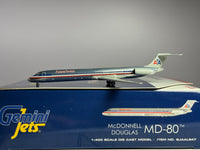 Gemini Jets 1:400 American Airlines McDonnell Douglas MD-80 N573AA polished GJAAL547