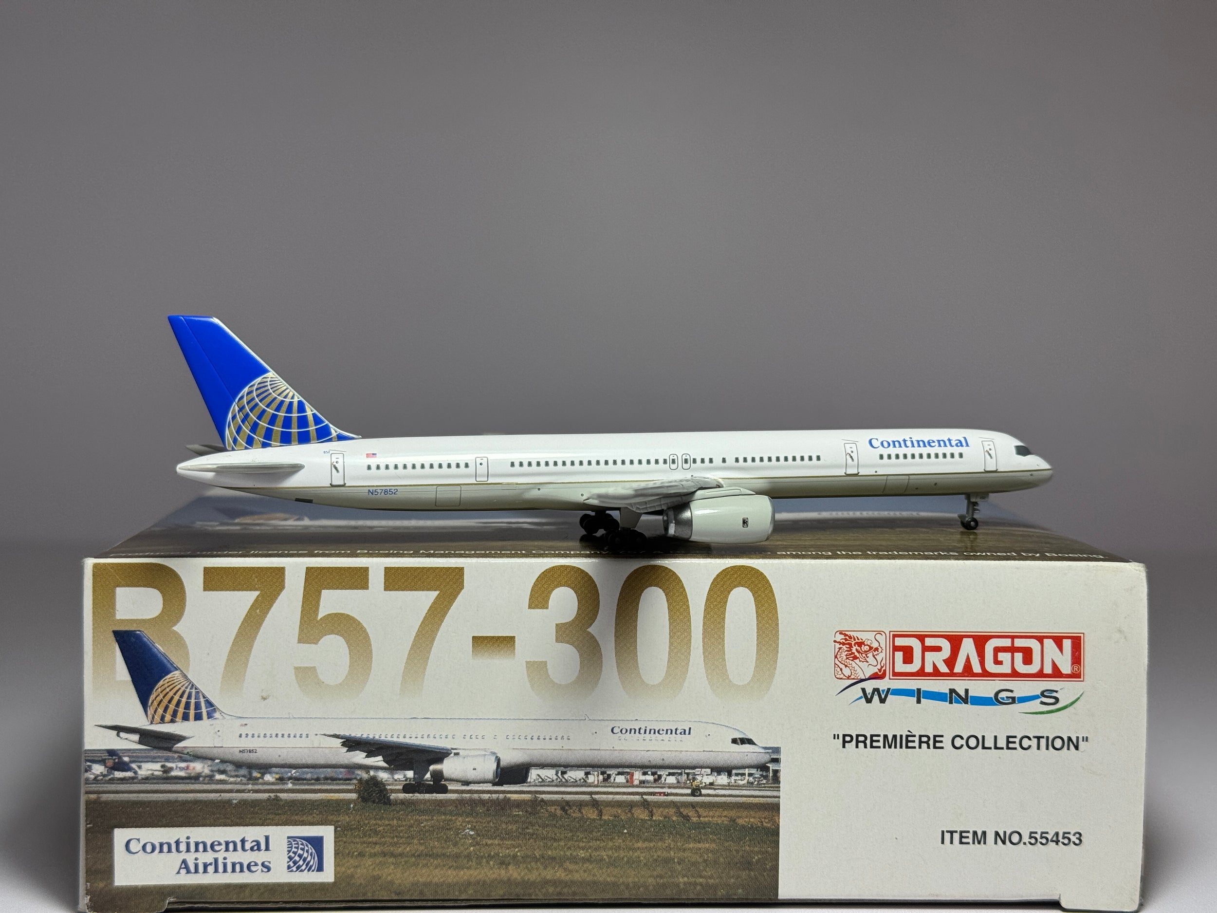 Dragon Wings 1:400 Continental Airlines Boeing 757-300 N57852 globe livery 55453