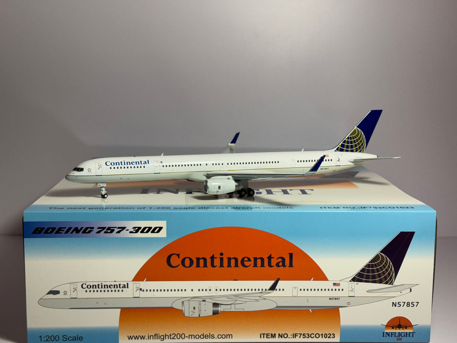 Inflight 1:200 Continental Airlines Boeing 757-300 N57857 Golden Globe IF753CO1023