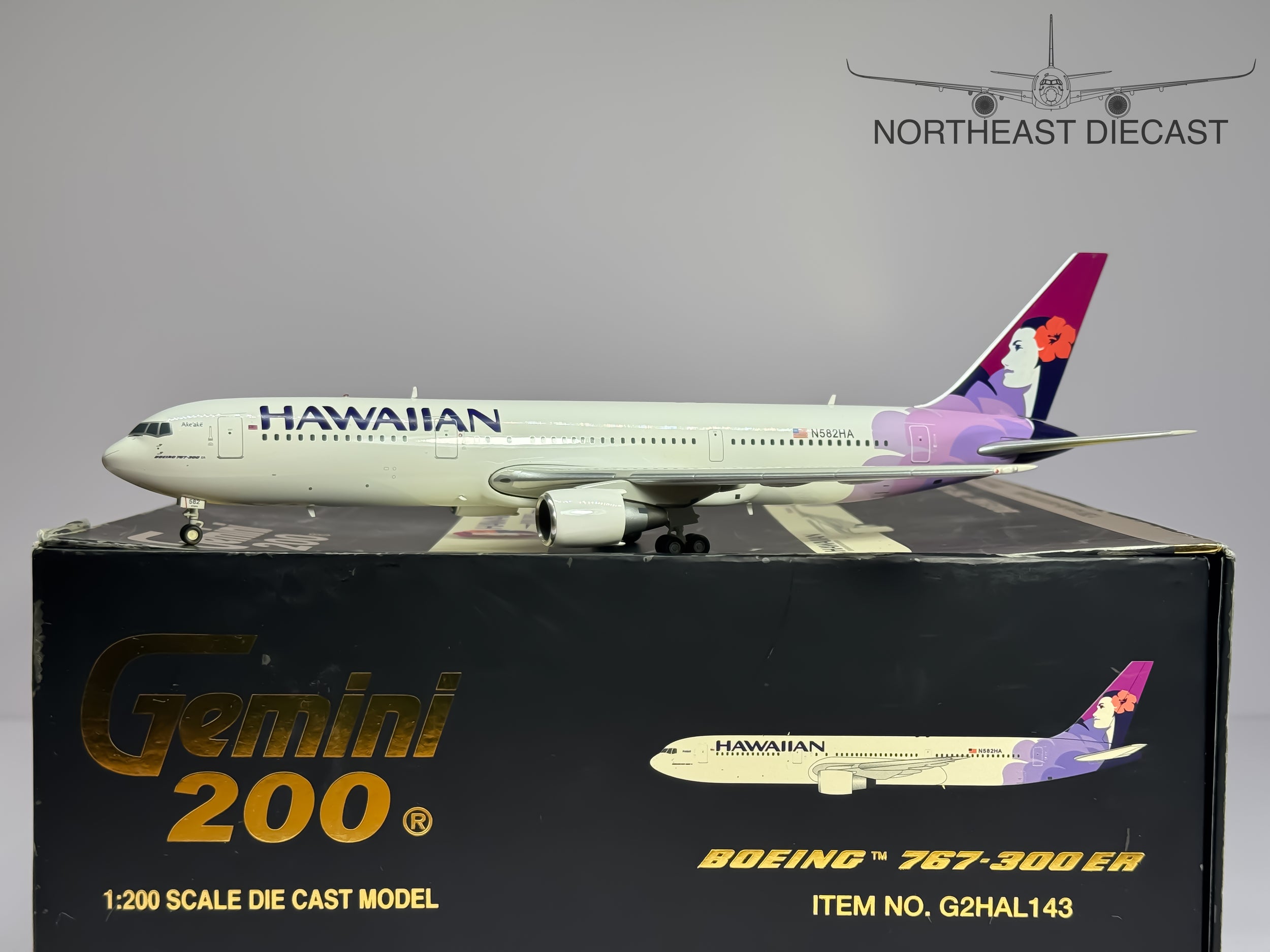 Hawaiian Airlines Boeing 767-300ER 1:200 Gemini Jets N582HA (G2HAL143)