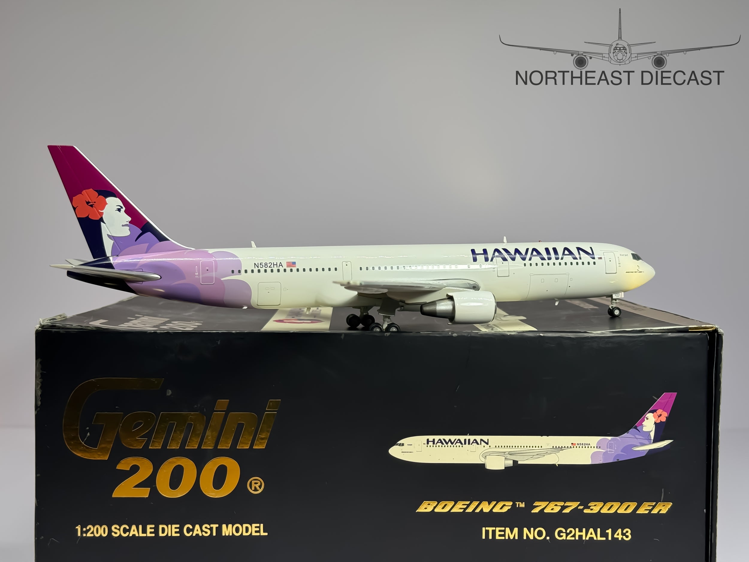 Hawaiian Airlines Boeing 767-300ER 1:200 Gemini Jets N582HA (G2HAL143)