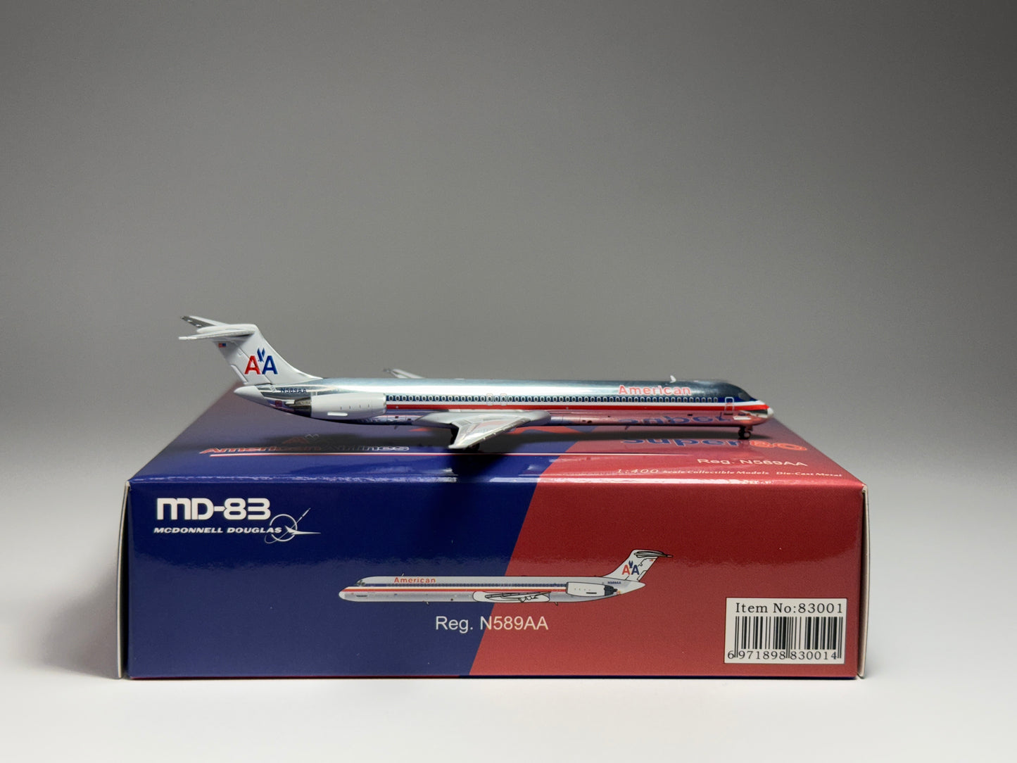 NG Models 1:400 American Airlines McDonnell Douglas MD-83 N589AA Polished 83001