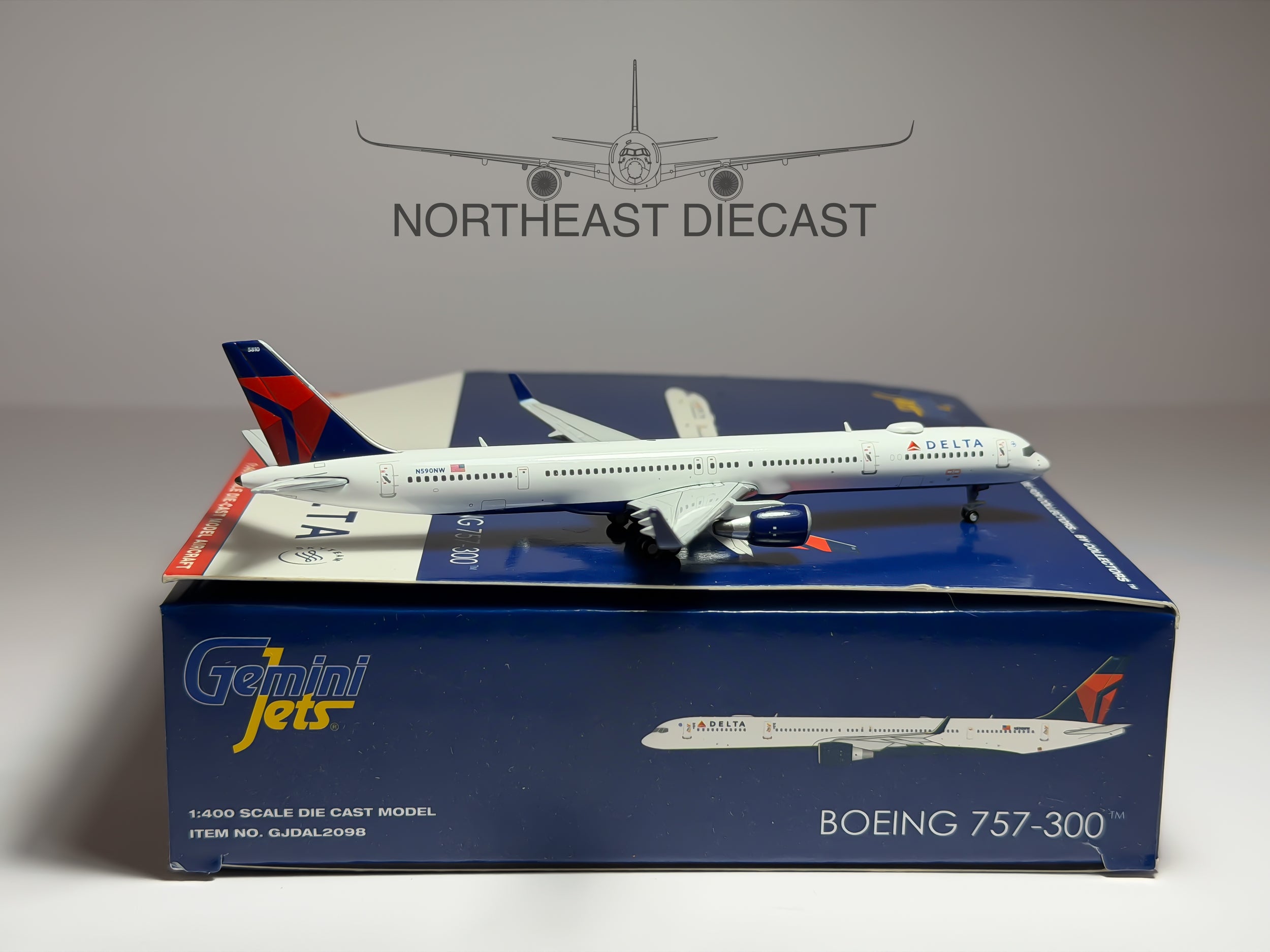 Delta Air Lines Boeing 757-300 1:400 Gemini Jets N590NW (GJDAL2098)