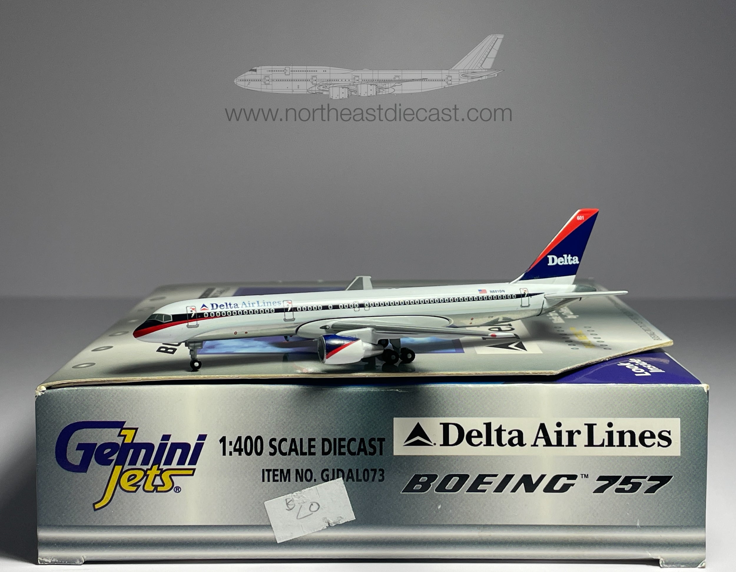 Delta Air Lines Boeing 757-200 1:400 Gemini Jets N601DN (GJDAL073)