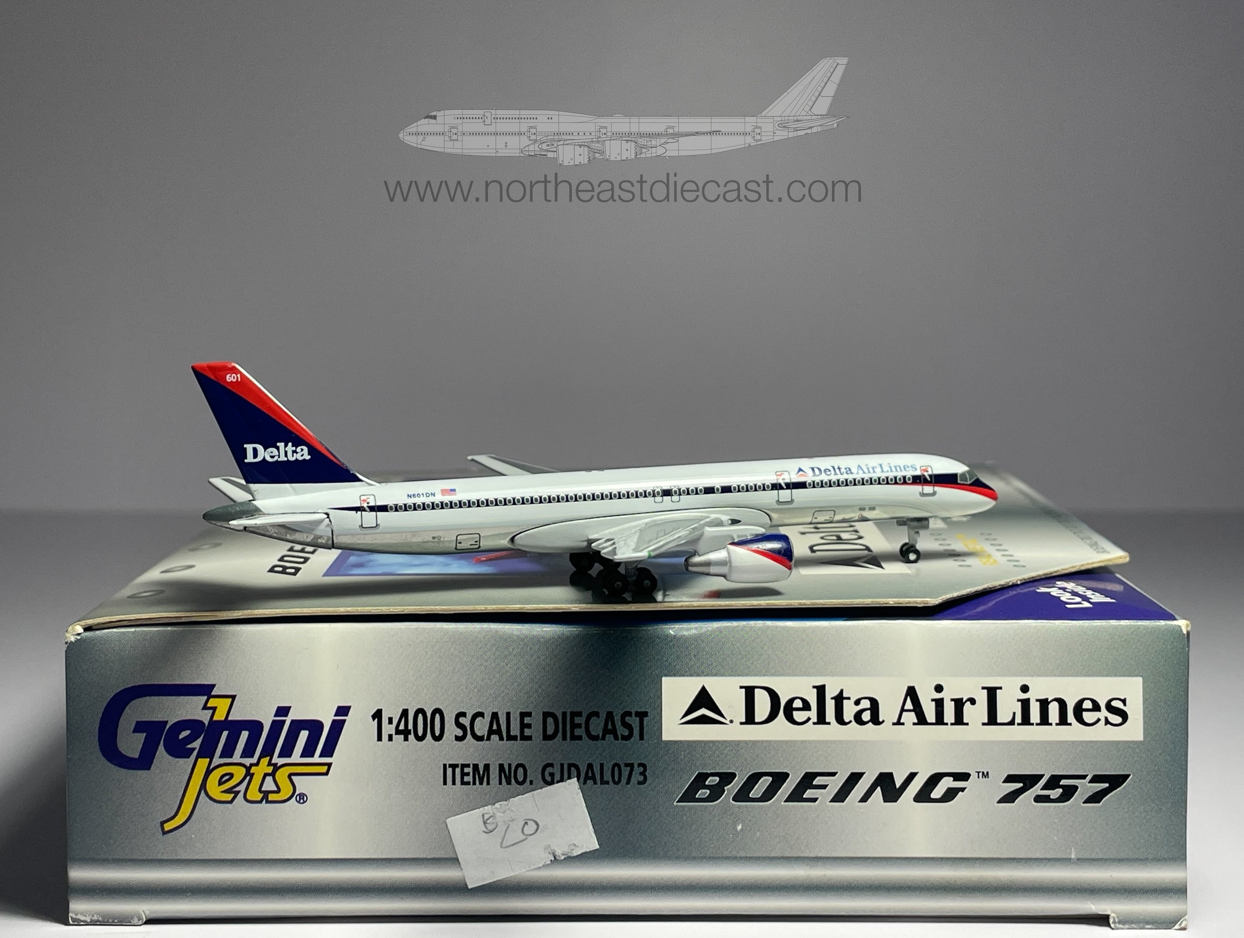 Delta Air Lines Boeing 757-200 1:400 Gemini Jets N601DN (GJDAL073)