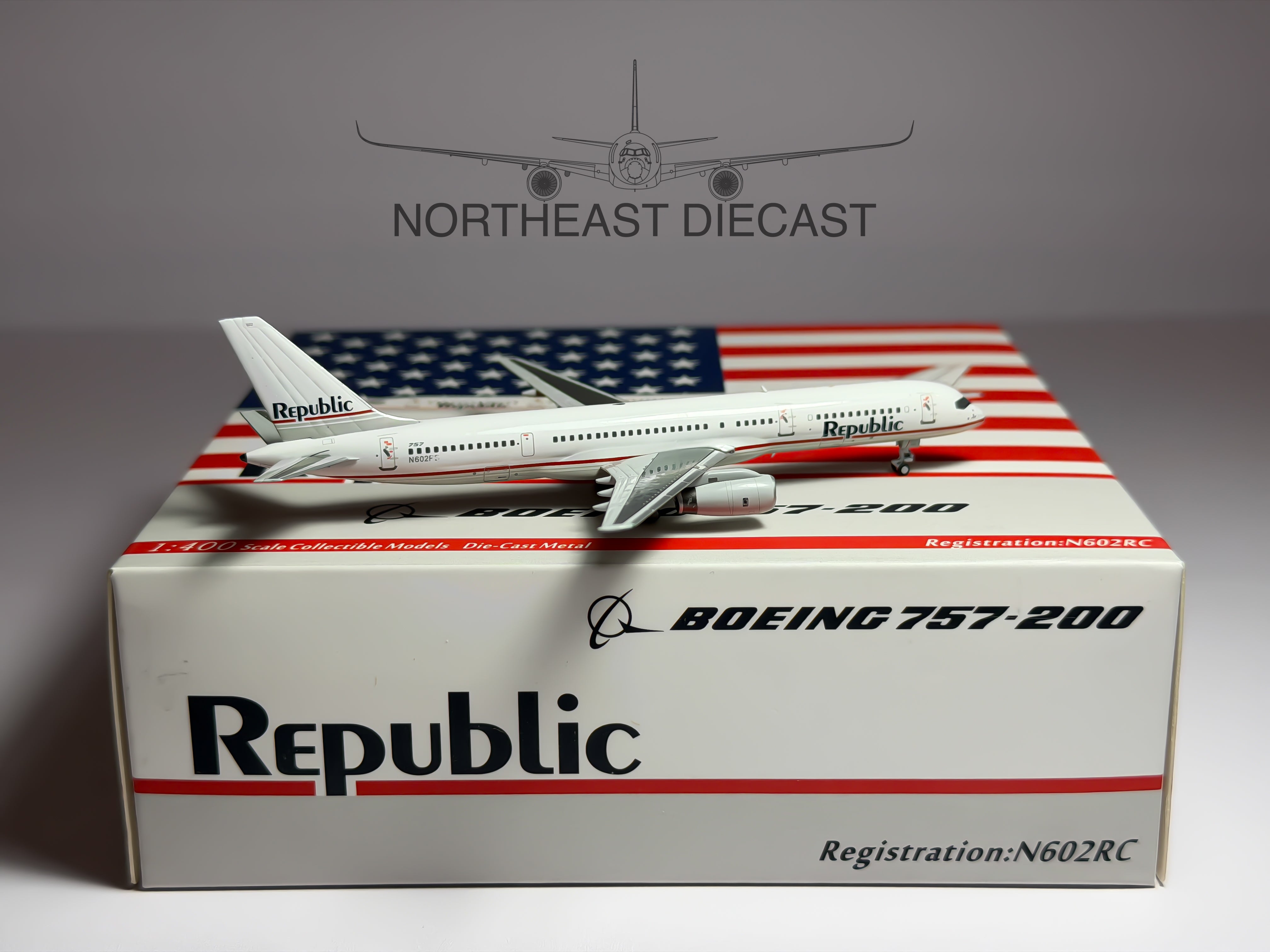 Republic Airlines Boeing 757-200 1:400 NG Models N602RC (NG53027)