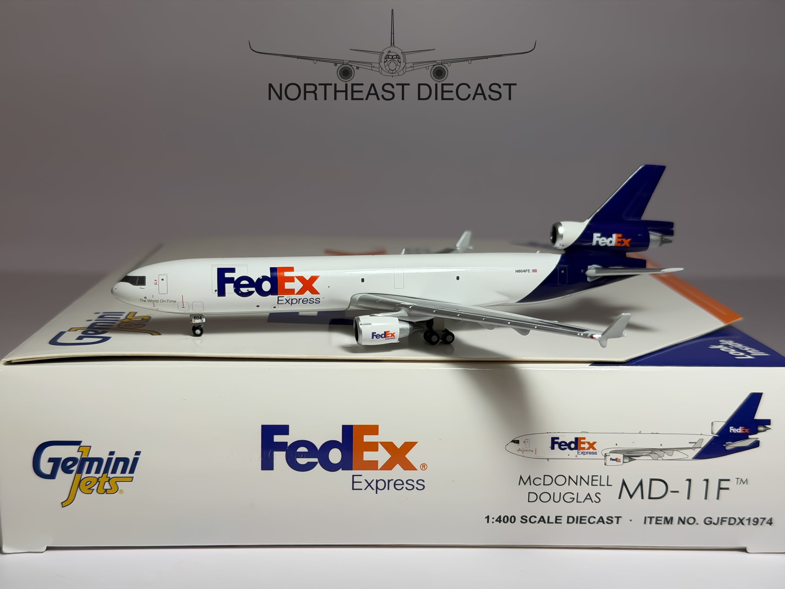 FedEx Express McDonnell Douglas MD-11F 1:400 Gemini Jets N604FE (GJFDX1974)
