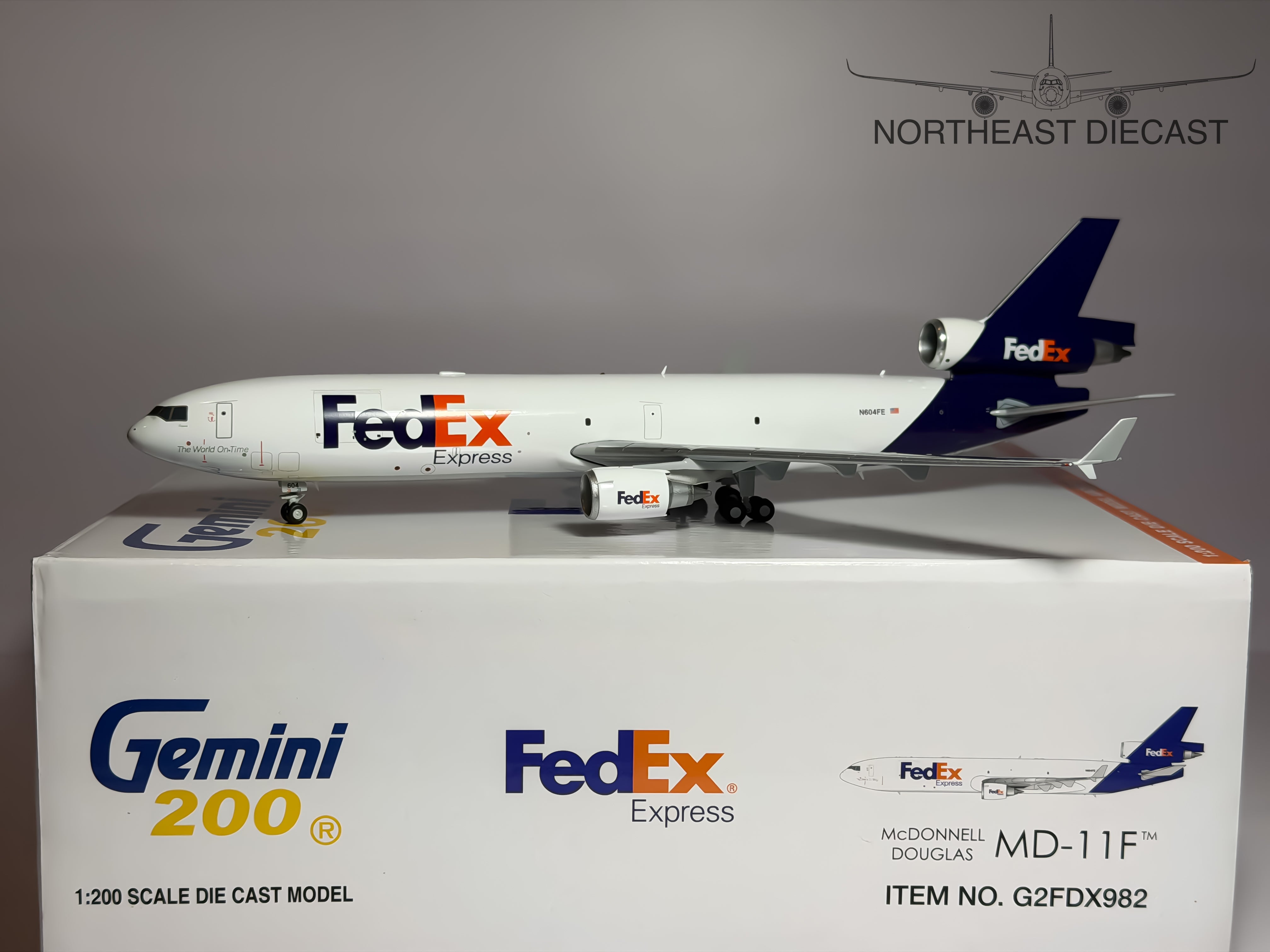 FedEx Express McDonnell Douglas MD-11F 1:200 Gemini Jets N604FE (G2FDX982)