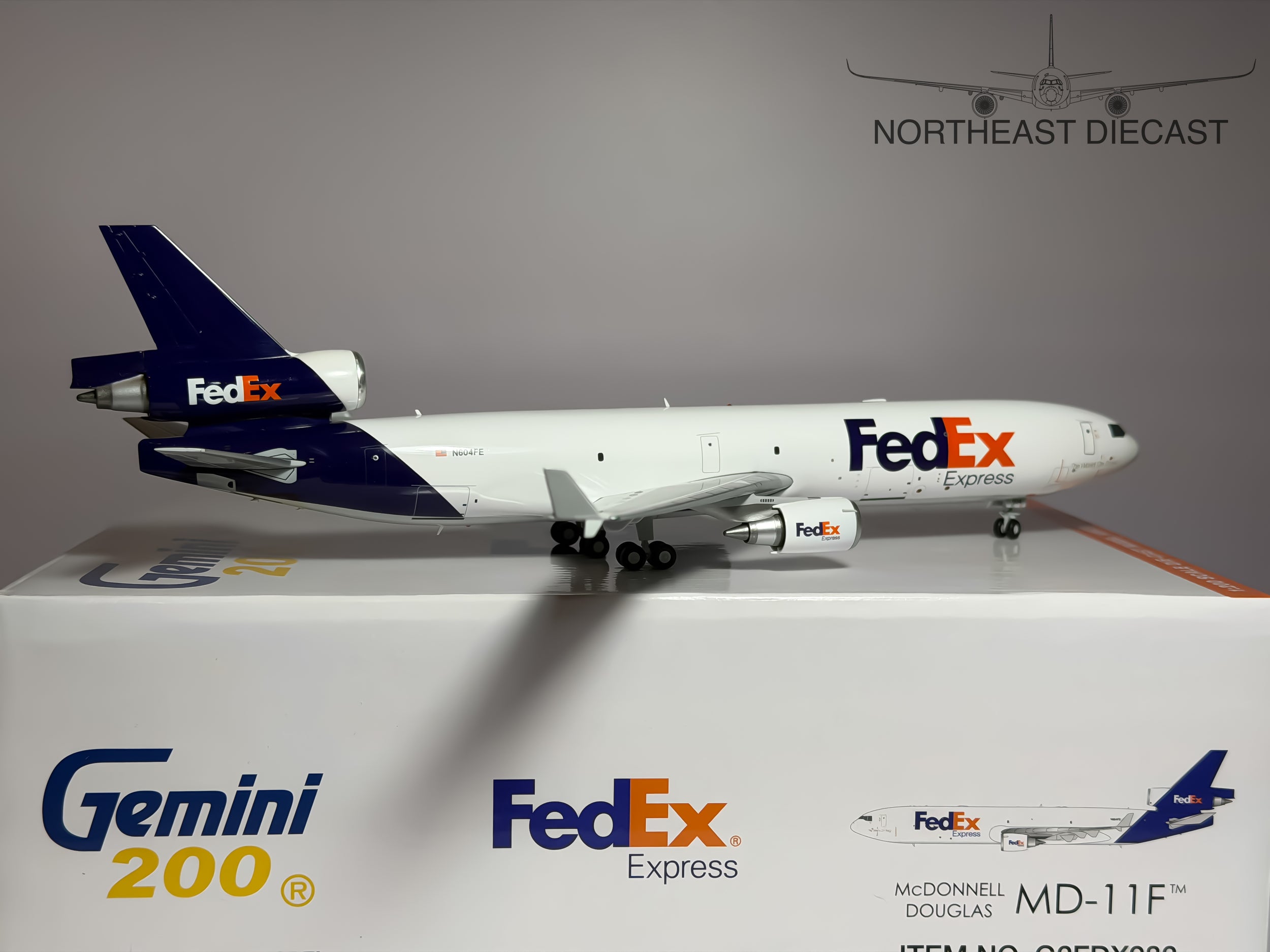 FedEx Express McDonnell Douglas MD-11F 1:200 Gemini Jets N604FE (G2FDX982)