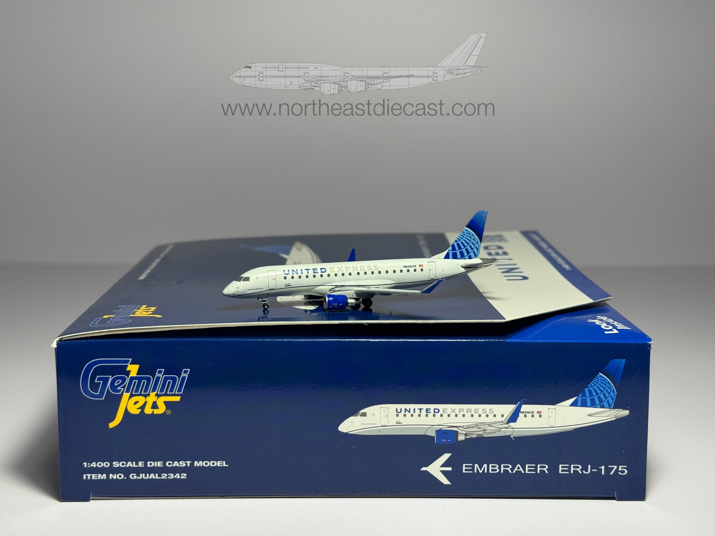 United Express Embraer E175 1:400 Gemini Jets N606UX (GJUAL2342)