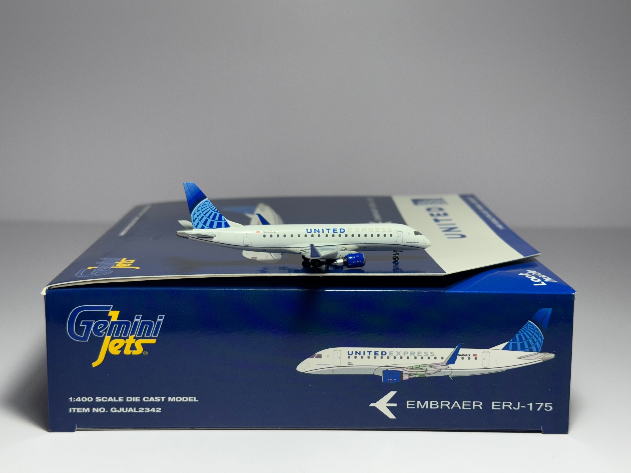 Gemini Jets 1:400 United Express Embraer E175 N606UX Evo Blue G2UAL1406