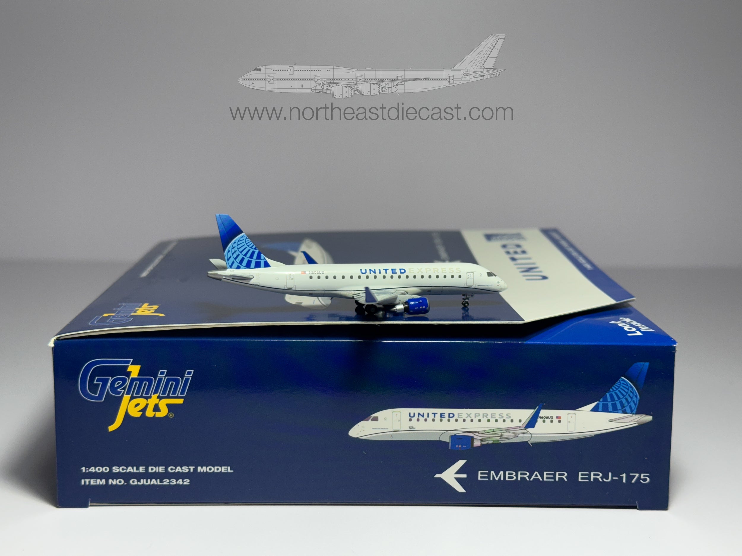 United Express Embraer E175 1:400 Gemini Jets N606UX (GJUAL2342)