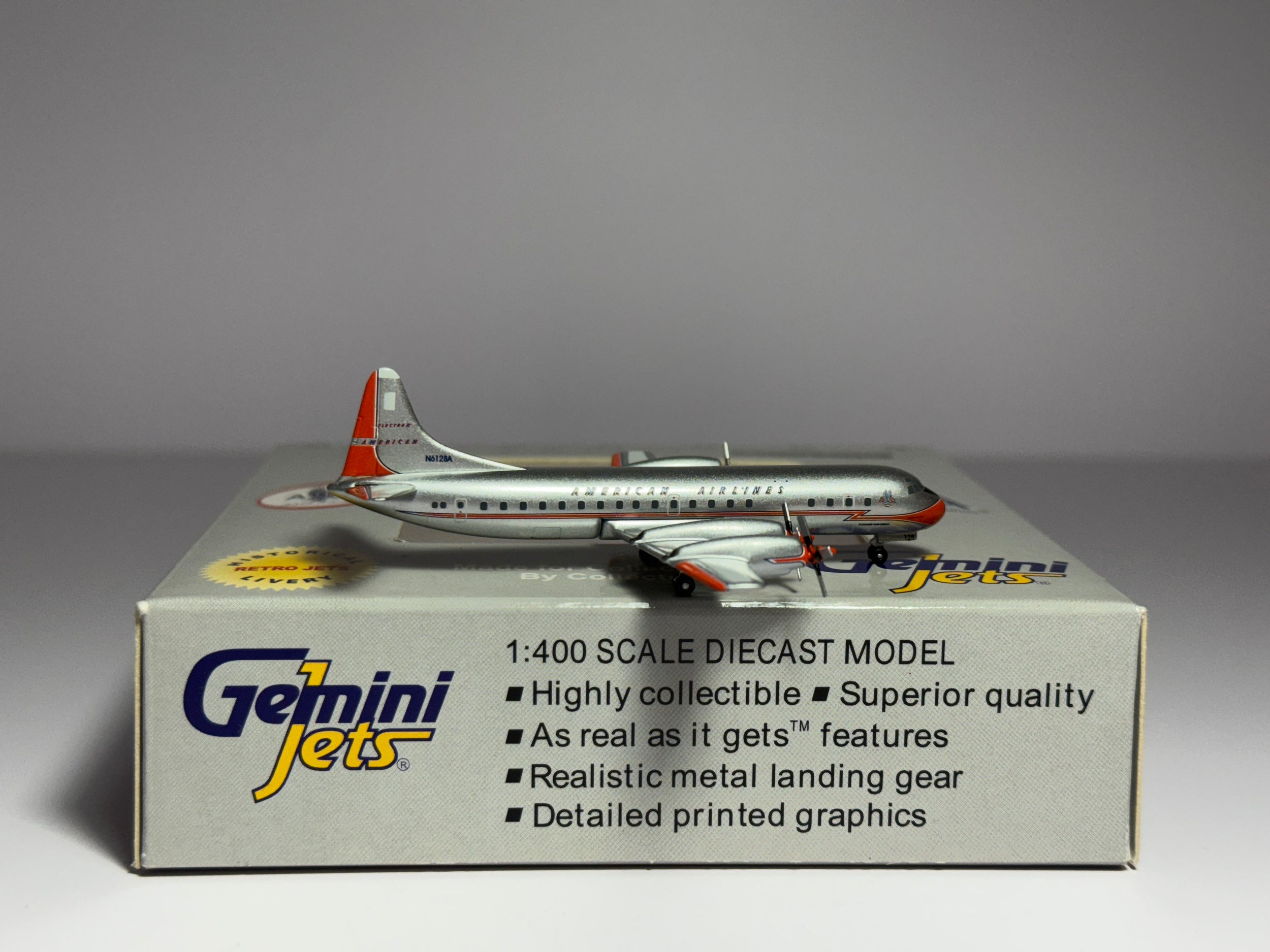 Gemini Jets 1:400 American Lockheed L-188 Electra N6128A Astrojet GJAAL491