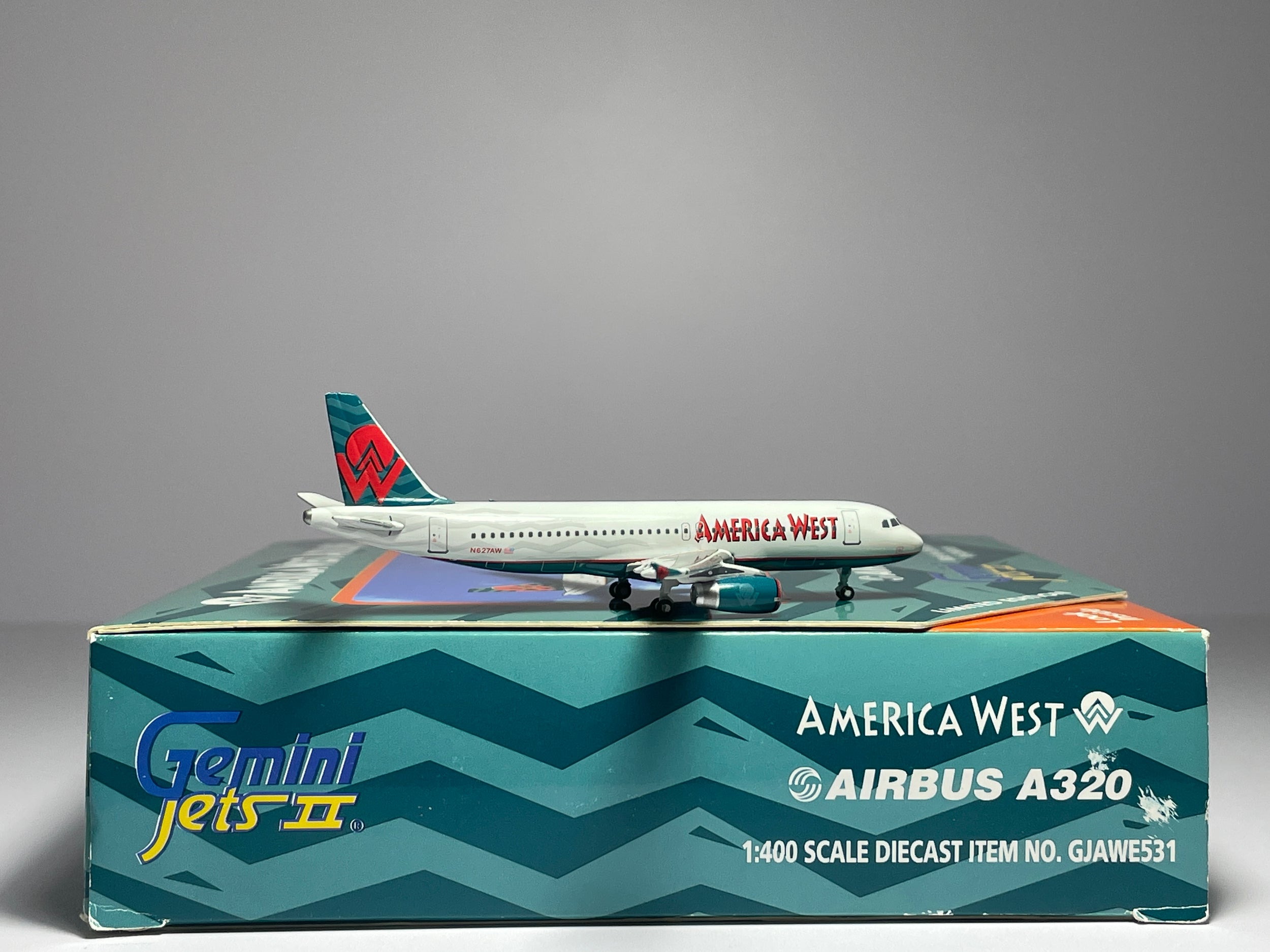 Gemini Jets 1:400 American West Airlines Airbus A320-200 N627AW 1990s colors GJAWE531