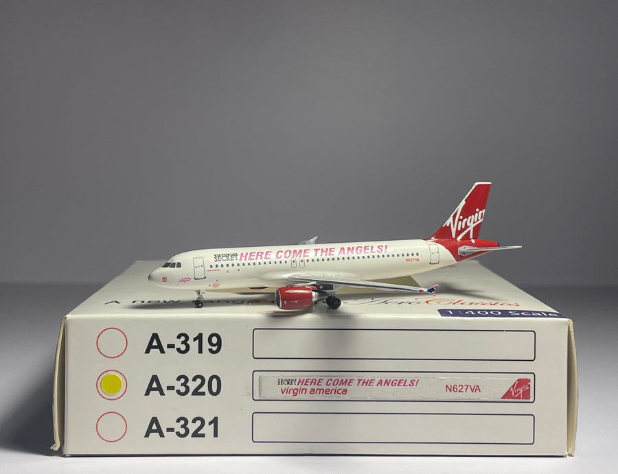 Aeroclassics 1:400 Virgin America Airbus A320-200 N627VA "HERE COME THE ANGELS" ACN627VA