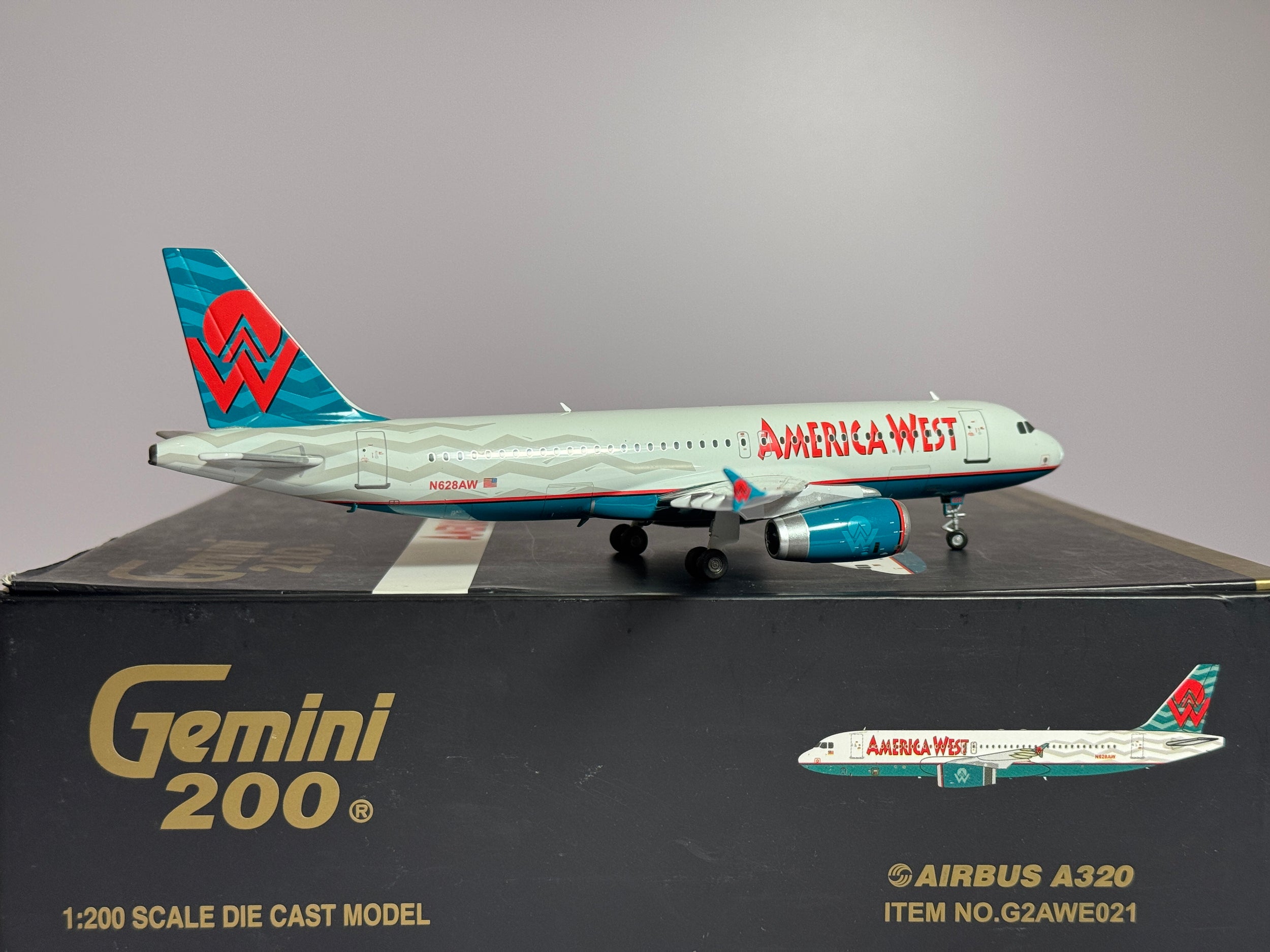 Gemini Jets 1:200 America West Airbus A320-200 N628AW G2AWE021
