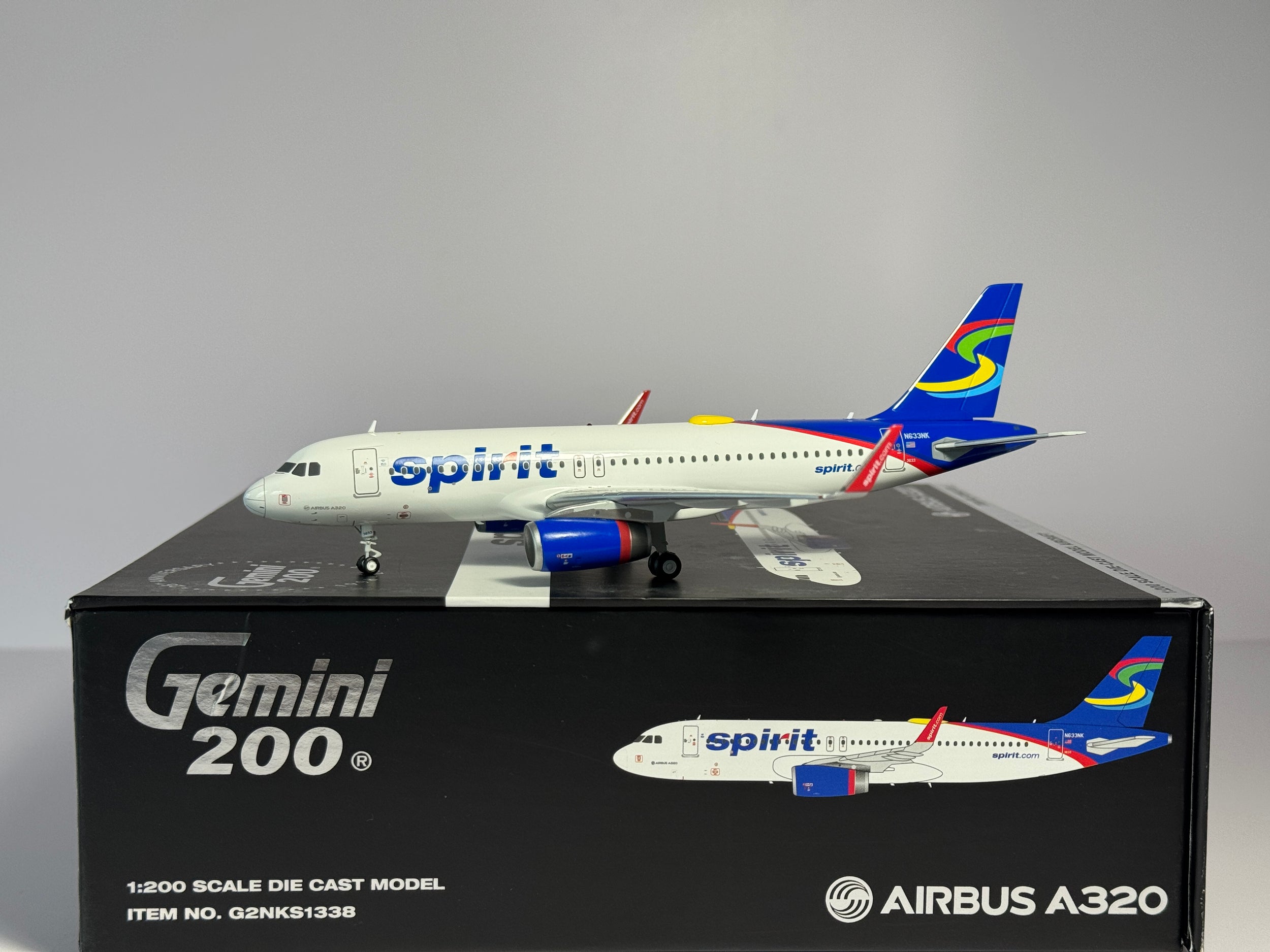 Gemini Jets 1:200 Spirit Airlines Airbus A320-200 N633NK Skittles G2NKS1338