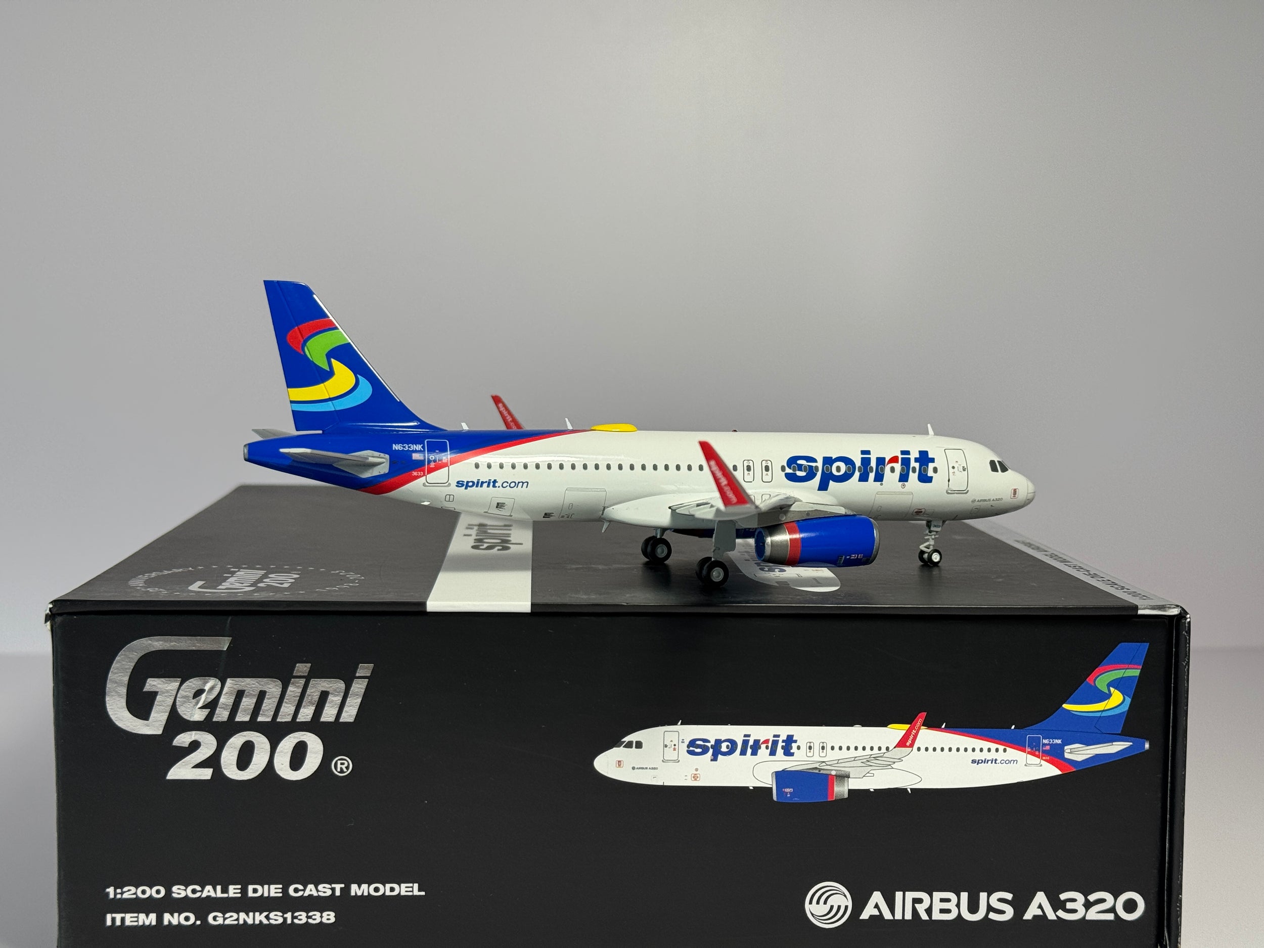 Gemini Jets 1:200 Spirit Airlines Airbus A320-200 N633NK Skittles G2NKS1338