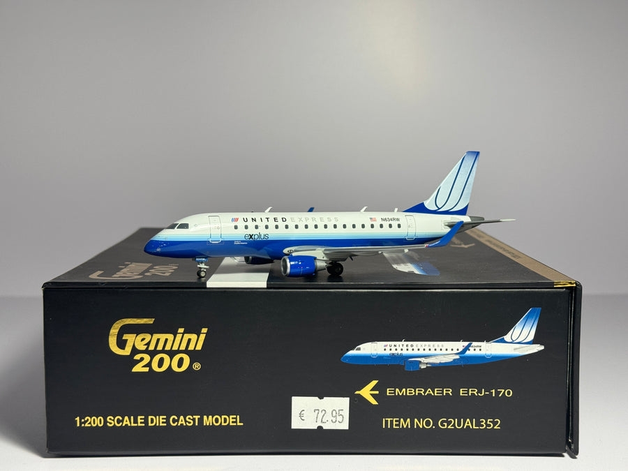 Gemini Jets 1:200 United Express Embraer E170 N634RW Tulip G2UAL352