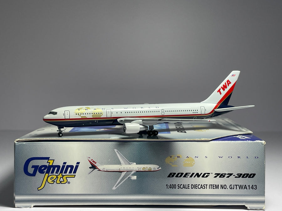 Gemini Jets 1:400 TWA Boeing 767-300 N639TW Globe livery GJTWA143
