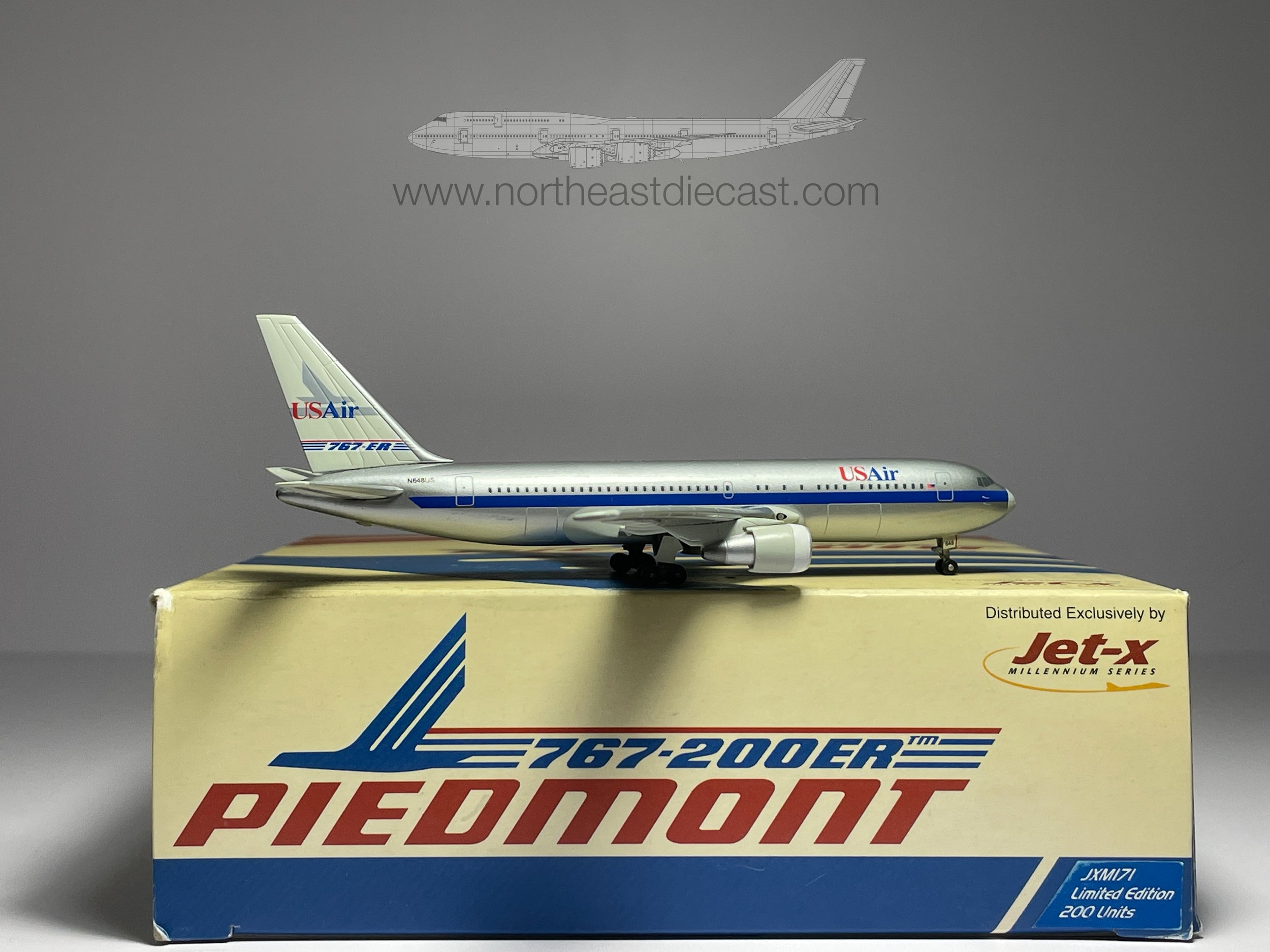 USAir Boeing 767-200 1:400 Jet-X N648US (JXM172)