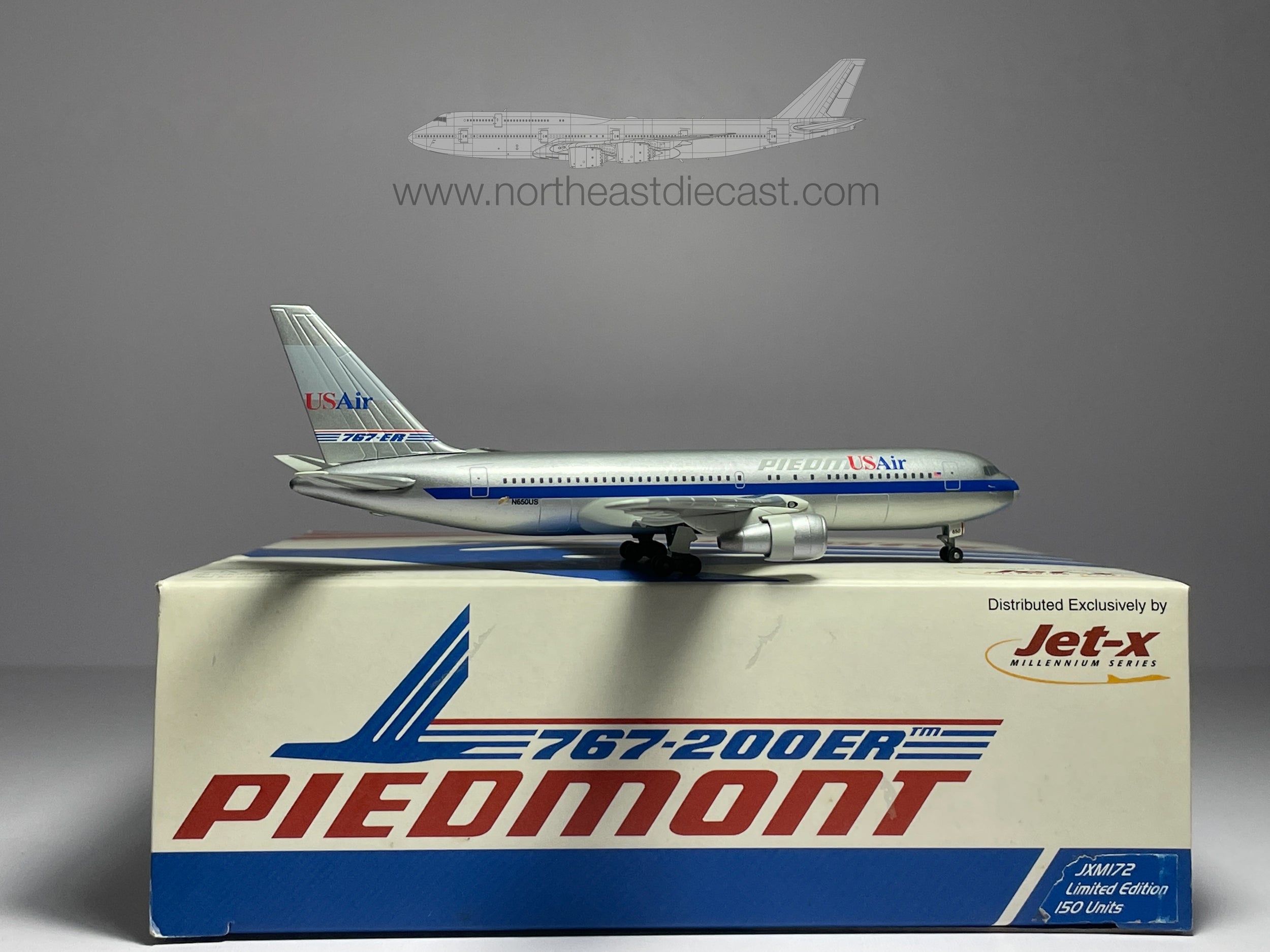USAir Boeing 767-200 1:400 Jet-X N650US (JXM172B)