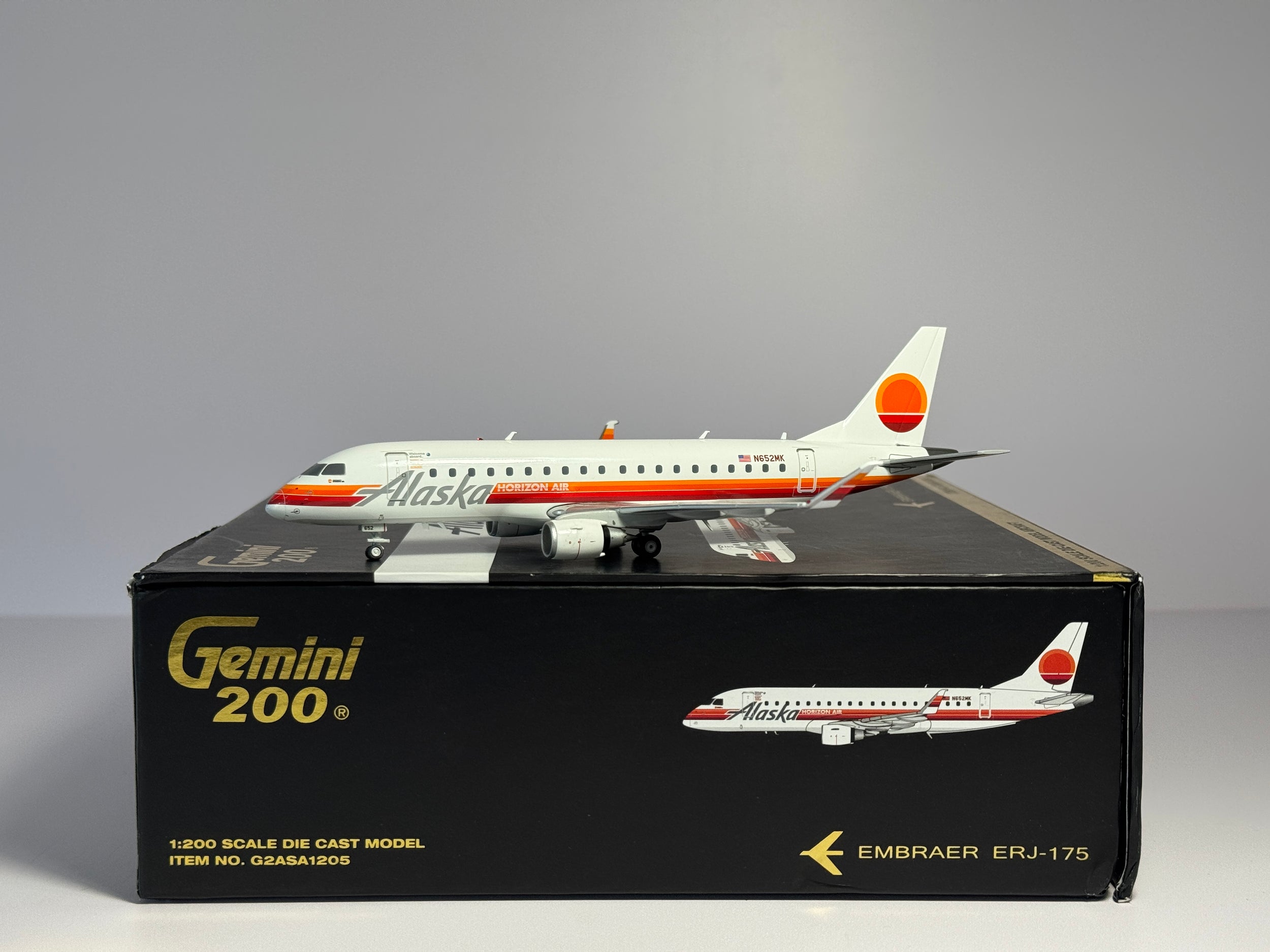 Gemini Jets 1:200 Alaska Airlines Embraer E175 N652MK Horizon Air G2ASA1205