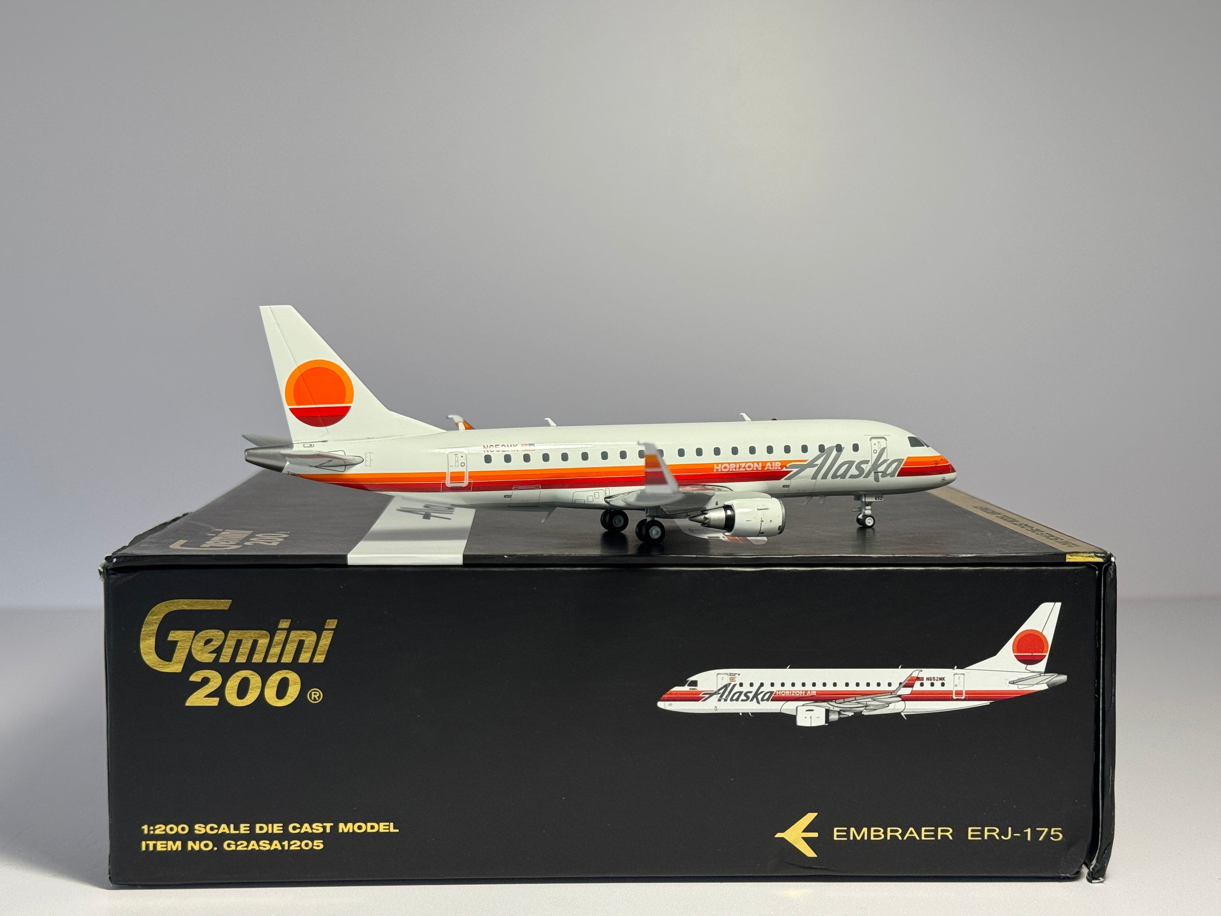 Gemini Jets 1:200 Alaska Airlines Embraer E175 N652MK Horizon Air G2ASA1205