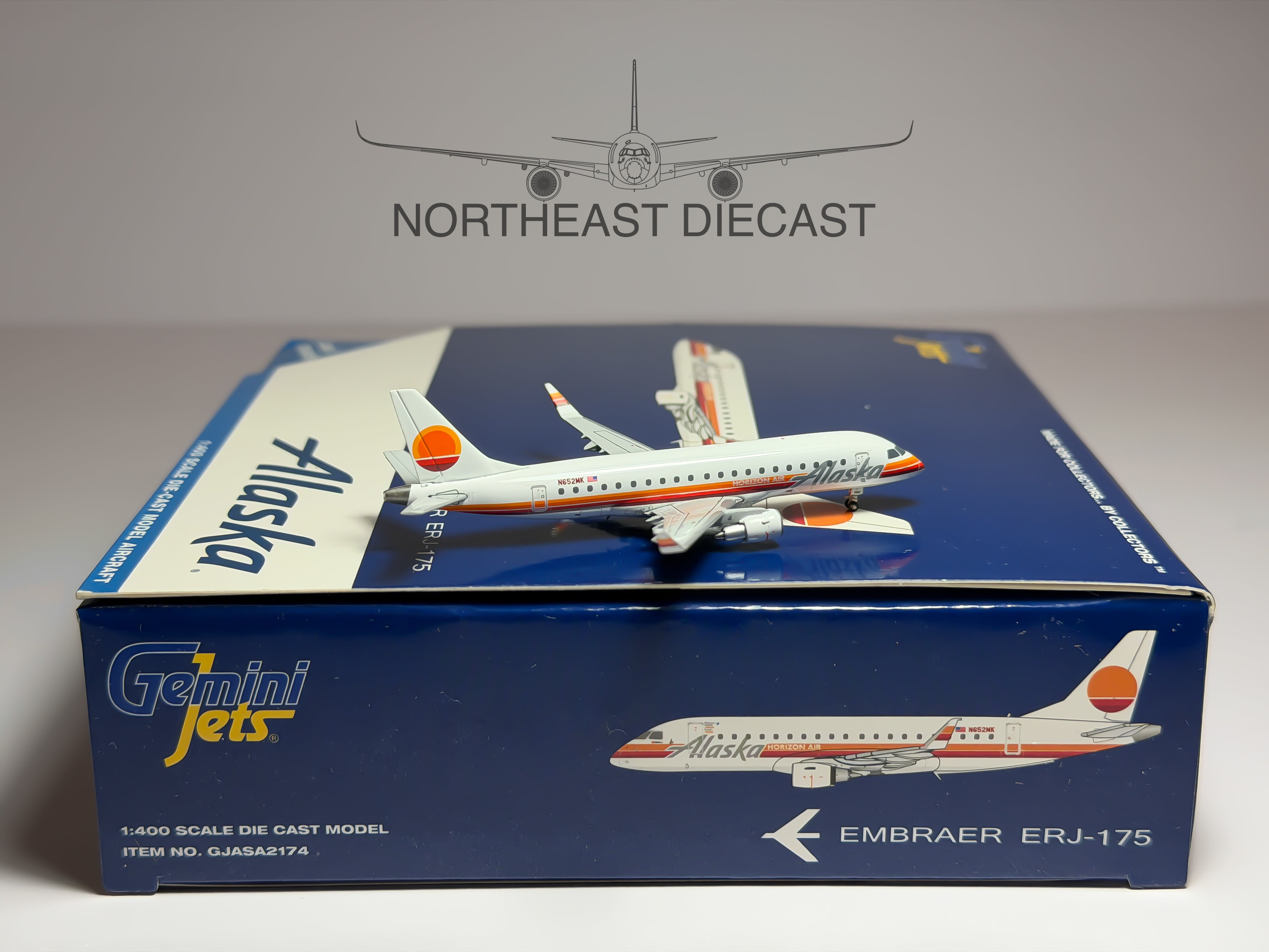 Horizon Air Embraer E175 1:400 Gemini Jets N652MK (GJASA2174)