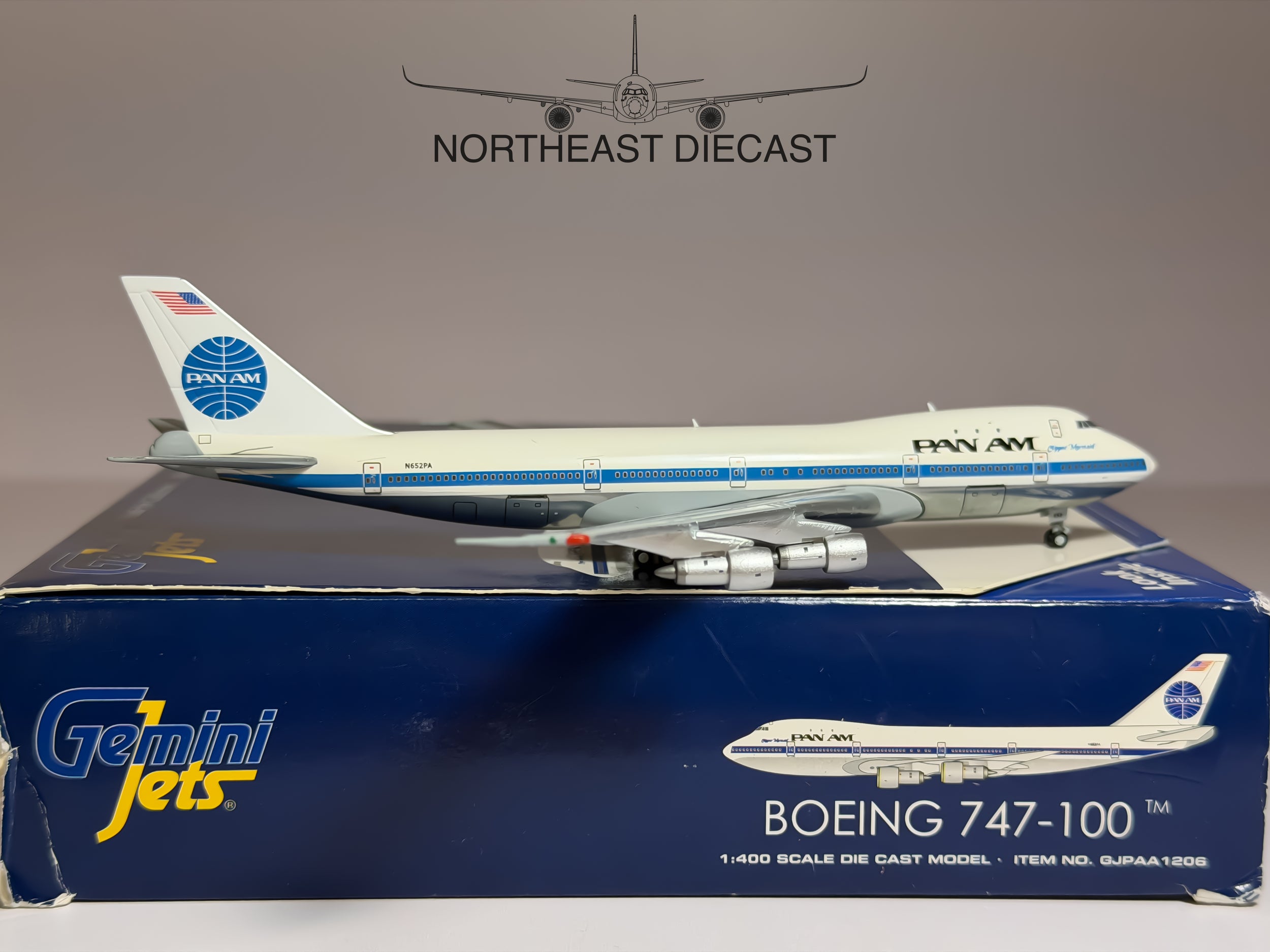 Pan American Boeing 747-100 1:400 Gemini Jets N652PA (GJPAA1206)