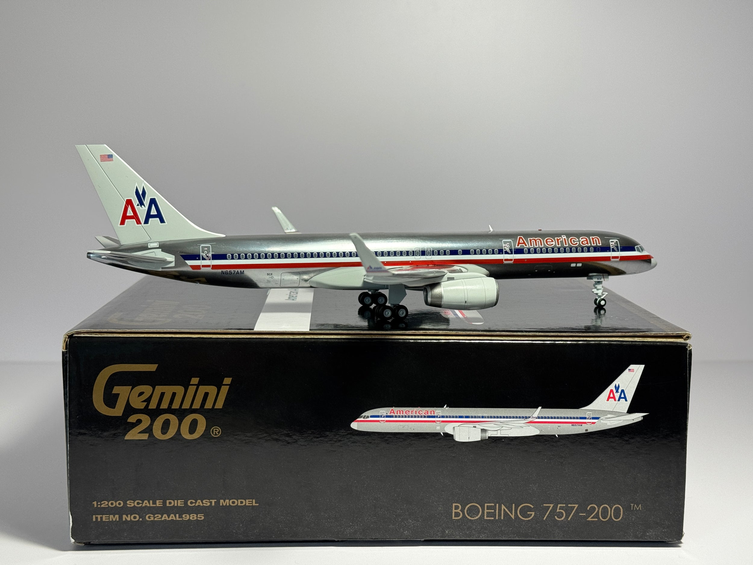 Gemini Jets 1:200 American Airlines Boeing 757-200 N657AM polished G2AAL985