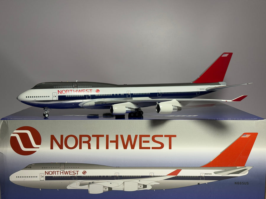 Inflight200 Northwest Airlines Boeing 747-400 N665US polished B-744-665P