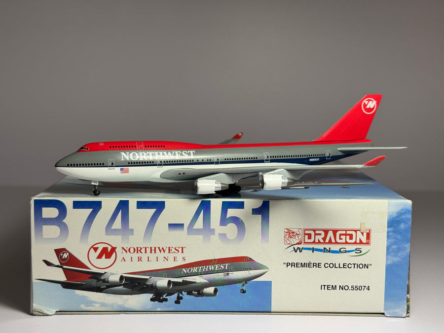 Dragon Wings 1:400 Northwest Airlines Boeing 747-400 N665US Bowling Shoe 55074