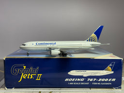 Gemini Jets 1:400 Continental Airlines Boeing 767-200ER N67158 Golden Globe GJCOA574