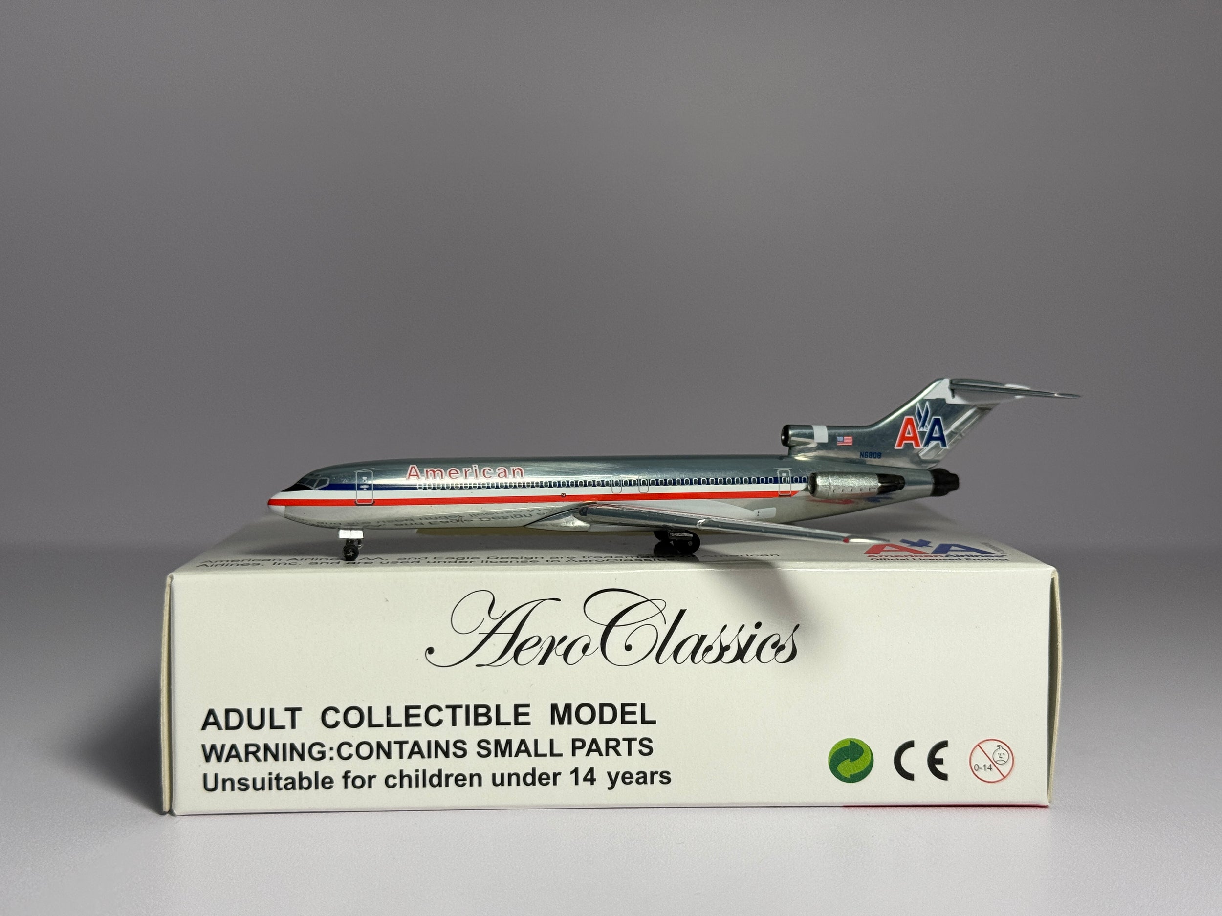 Aeroclassics 1:400 American Airlines Boeing 727-200 N6808 polished ACN6808